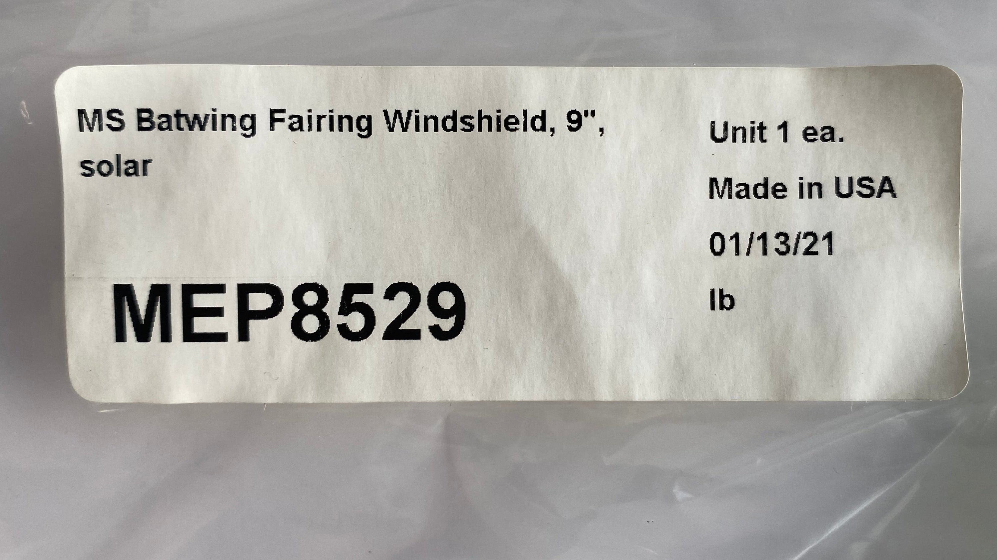 Pare brise 9 pouces Memphis Shades Batwing Harley Davidson REF Drag 2310-0306