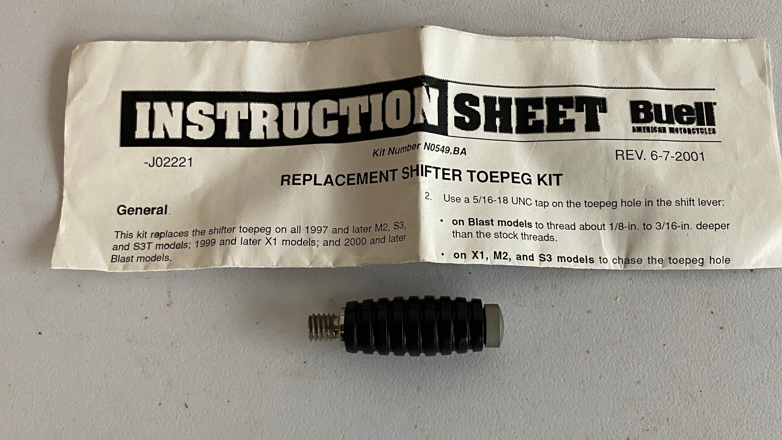 Shifter BUELL REF OEM : N0549.BA