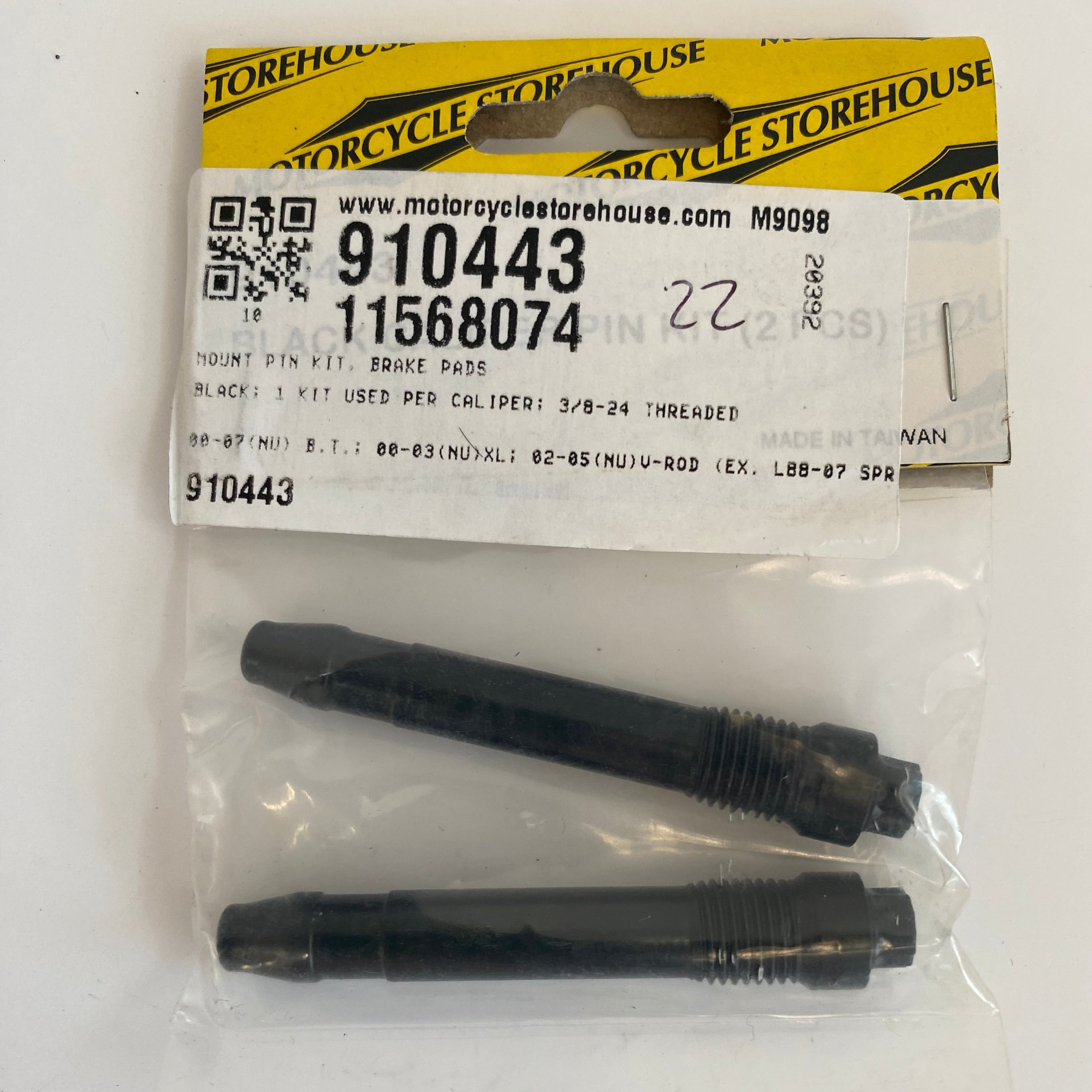 Jeu de 2 vis maintien plaquettes de frein Harley Davidson REF MCS 910443