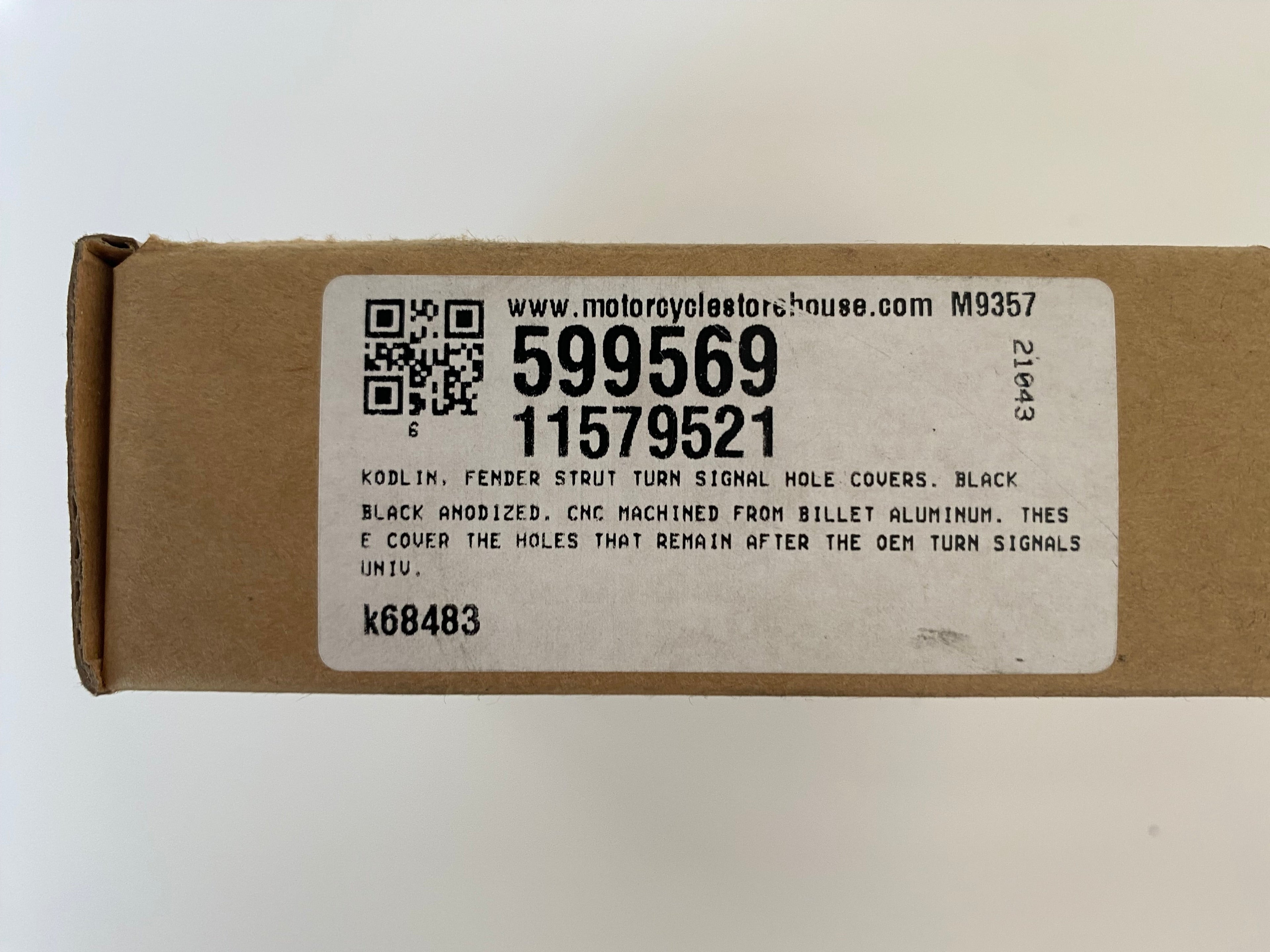 Jeu de 2 caches noirs sabres Fred Kodlin Harley Davidson REF MCS 599569