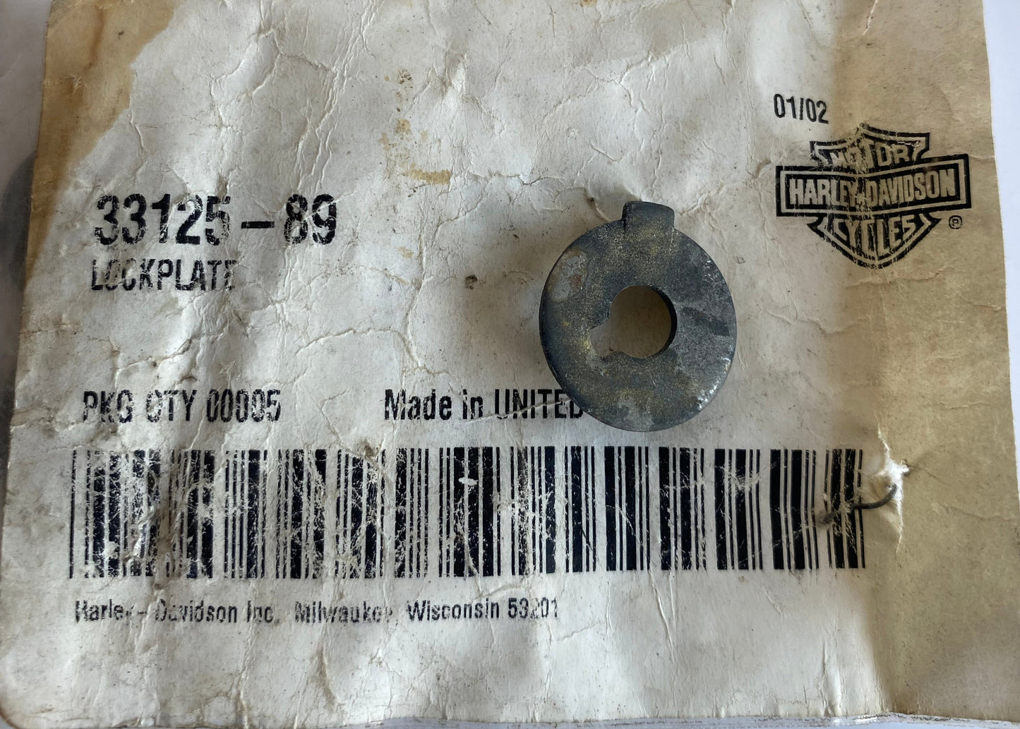 Rondelle de frein vis démarreur EVO 1340 1989 Harley Davidson REF OEM 33125-89