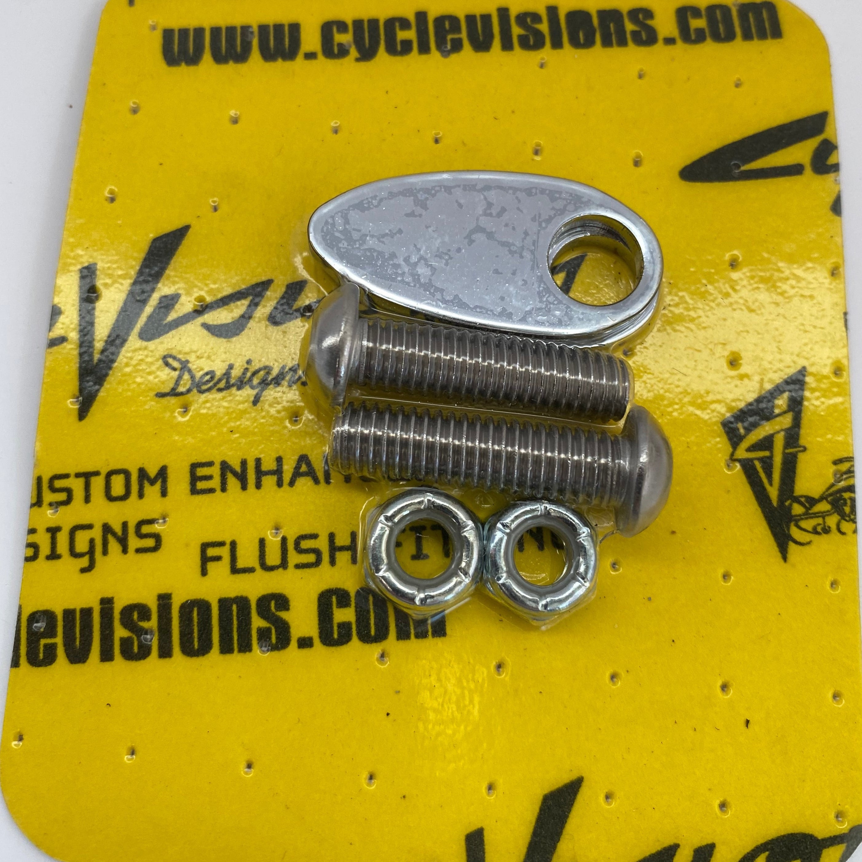 Kit de 2 caches trous sabres chromés Dyna Harley Davidson REF Drag 2020-0516