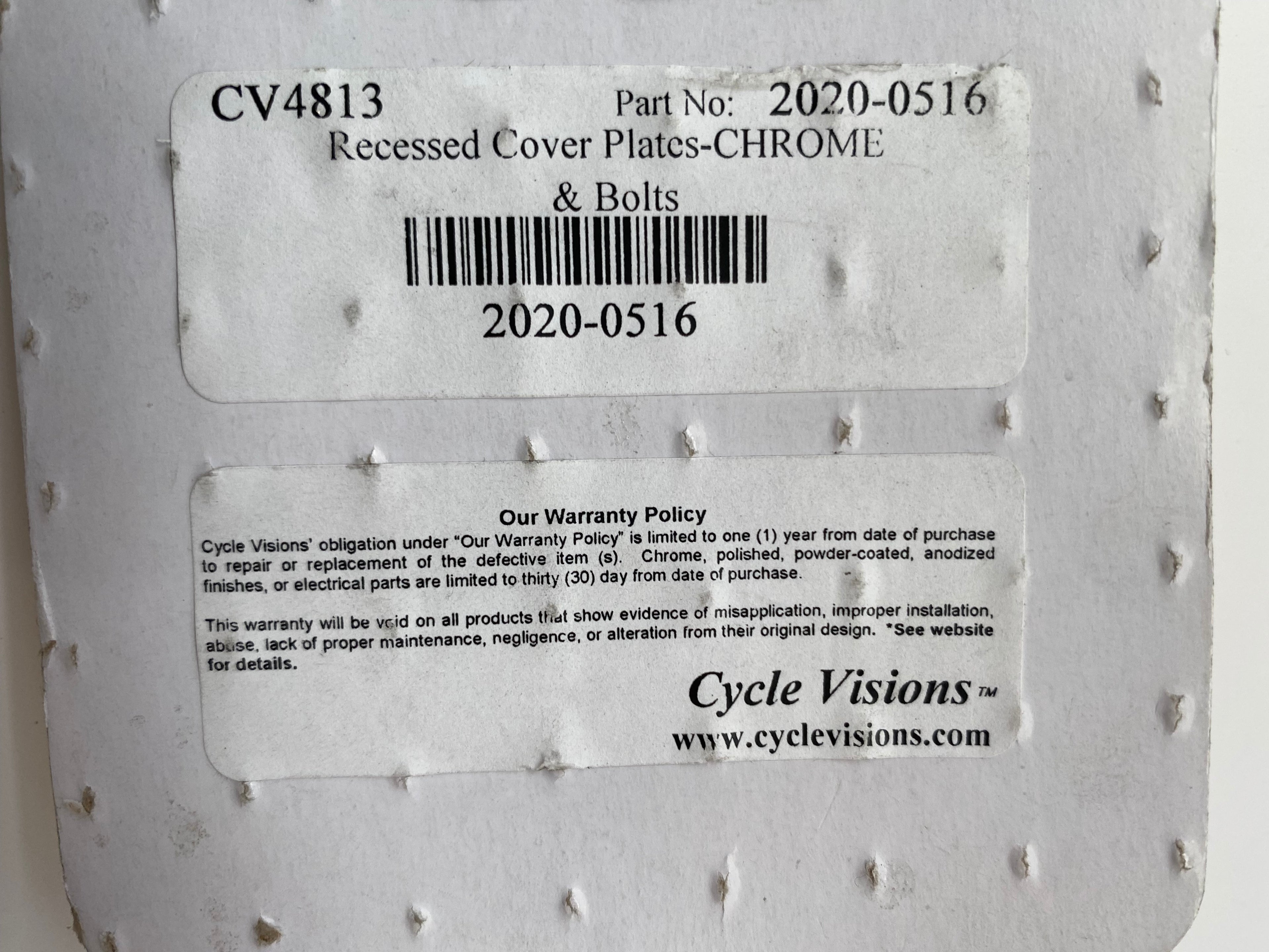 Kit de 2 caches trous sabres chromés Dyna Harley Davidson REF Drag 2020-0516