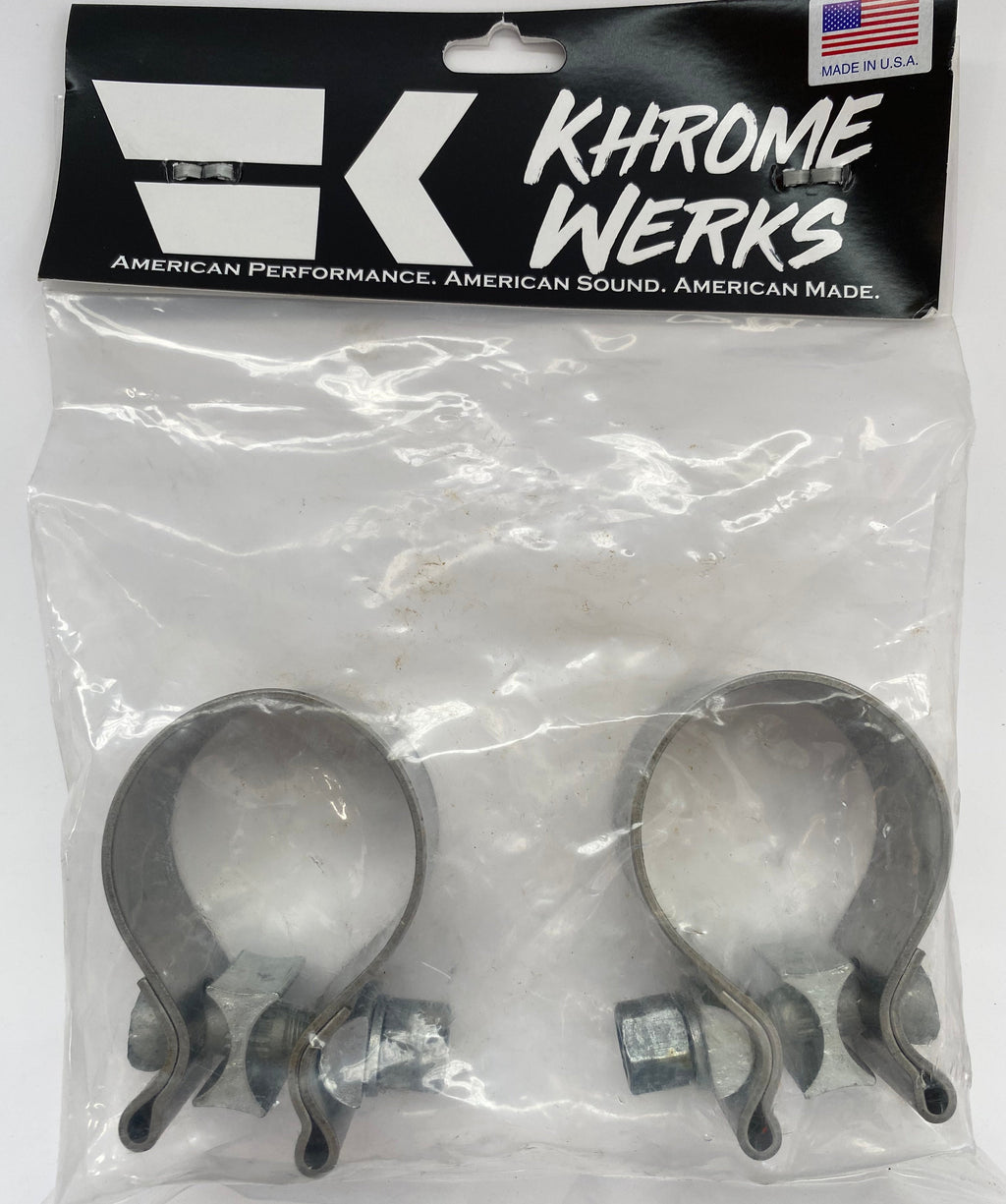 Lot de 2 colliers silencieux échappement Khrome Werks Harley Davidson REF Drag 1860-0667