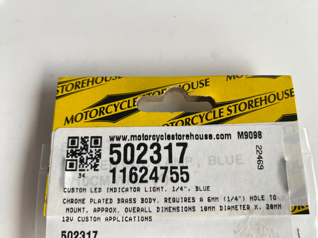 Voyant LED 1/4 pouce bleu Harley Davidson REF MCS 502317