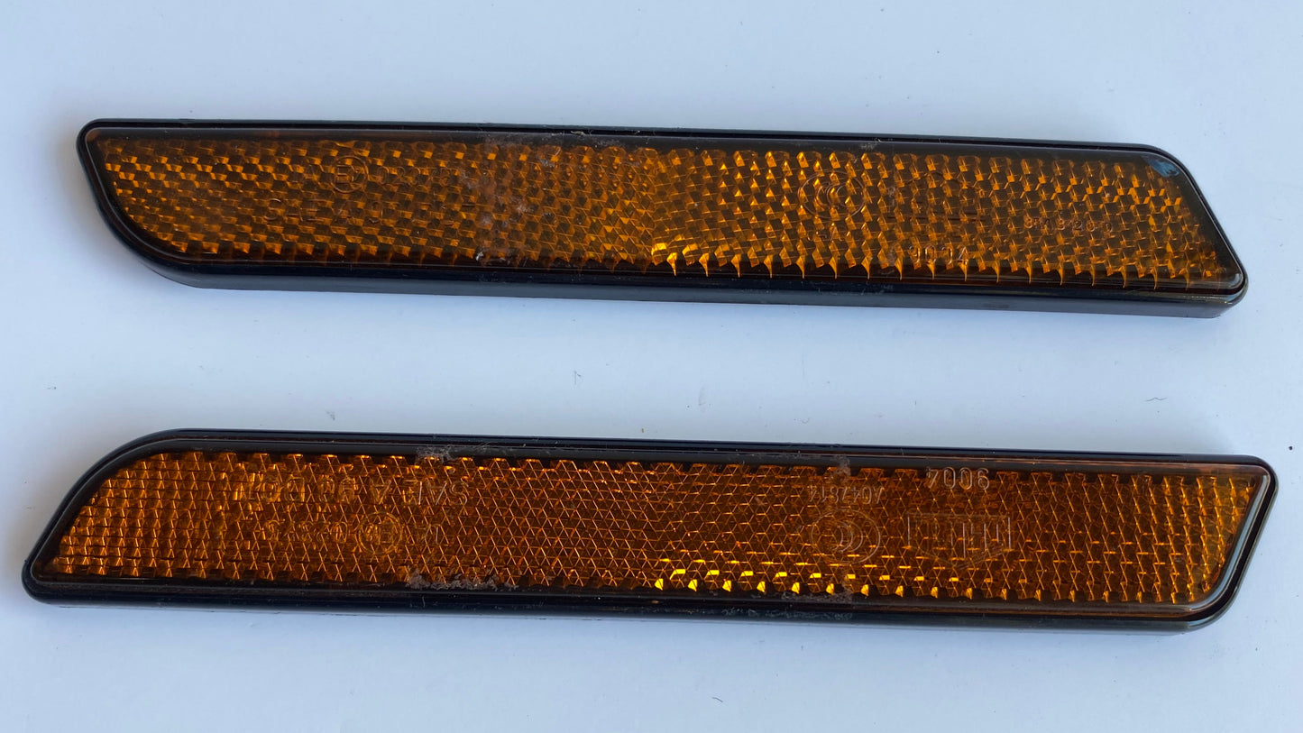 Jeu de réflecteurs orange fourche Harley Davidson REF OEM 59481-00 & 59482-00