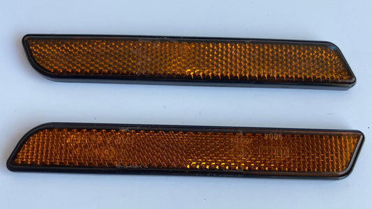 Jeu de réflecteurs orange fourche Harley Davidson REF OEM 59481-00 & 59482-00