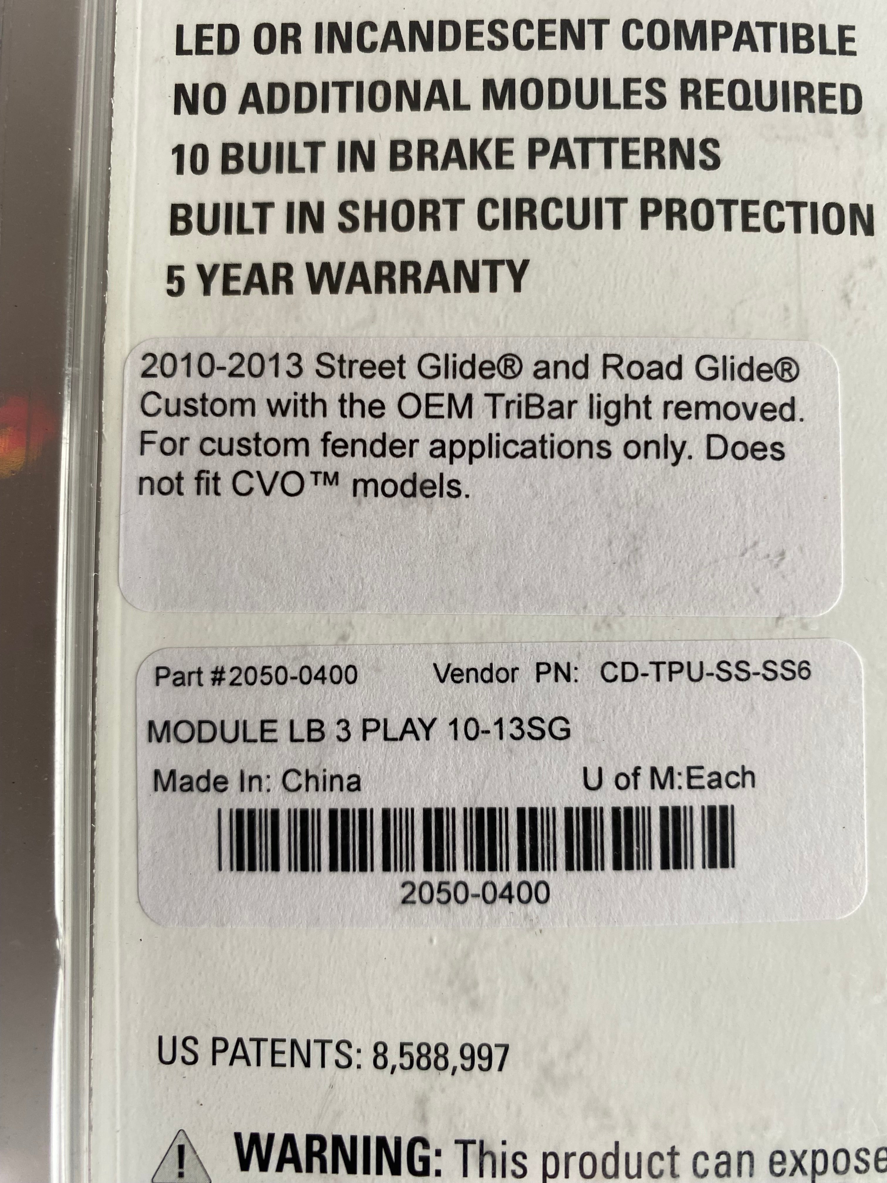 Equaliseur 3 fonctions Custom Dynamics Harley Davidson REF Drag 2050-0400