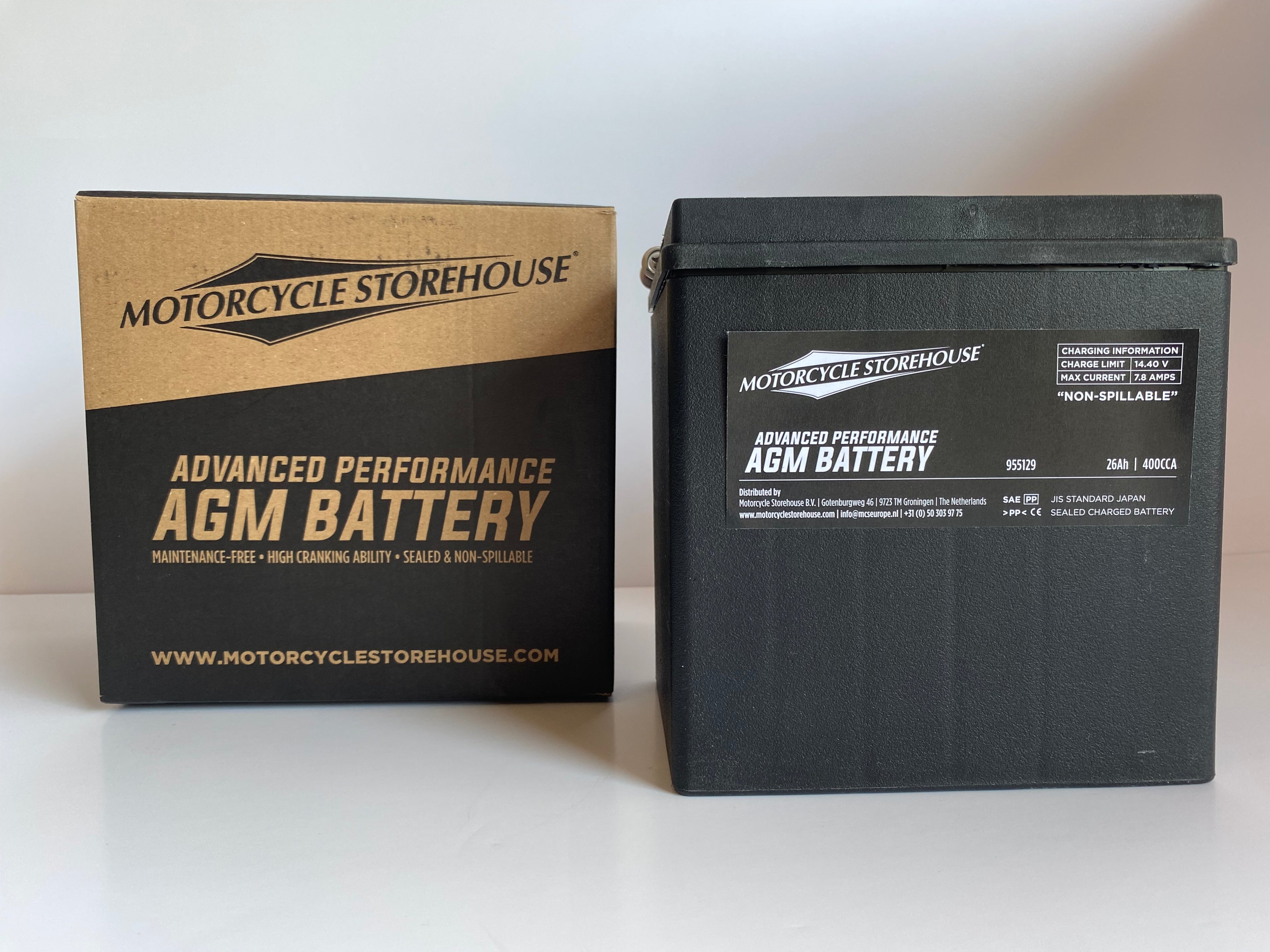 Batterie AGM 26ah et 400cca Touring Harley Davidson REF OEM 66010-97E / 66000212B