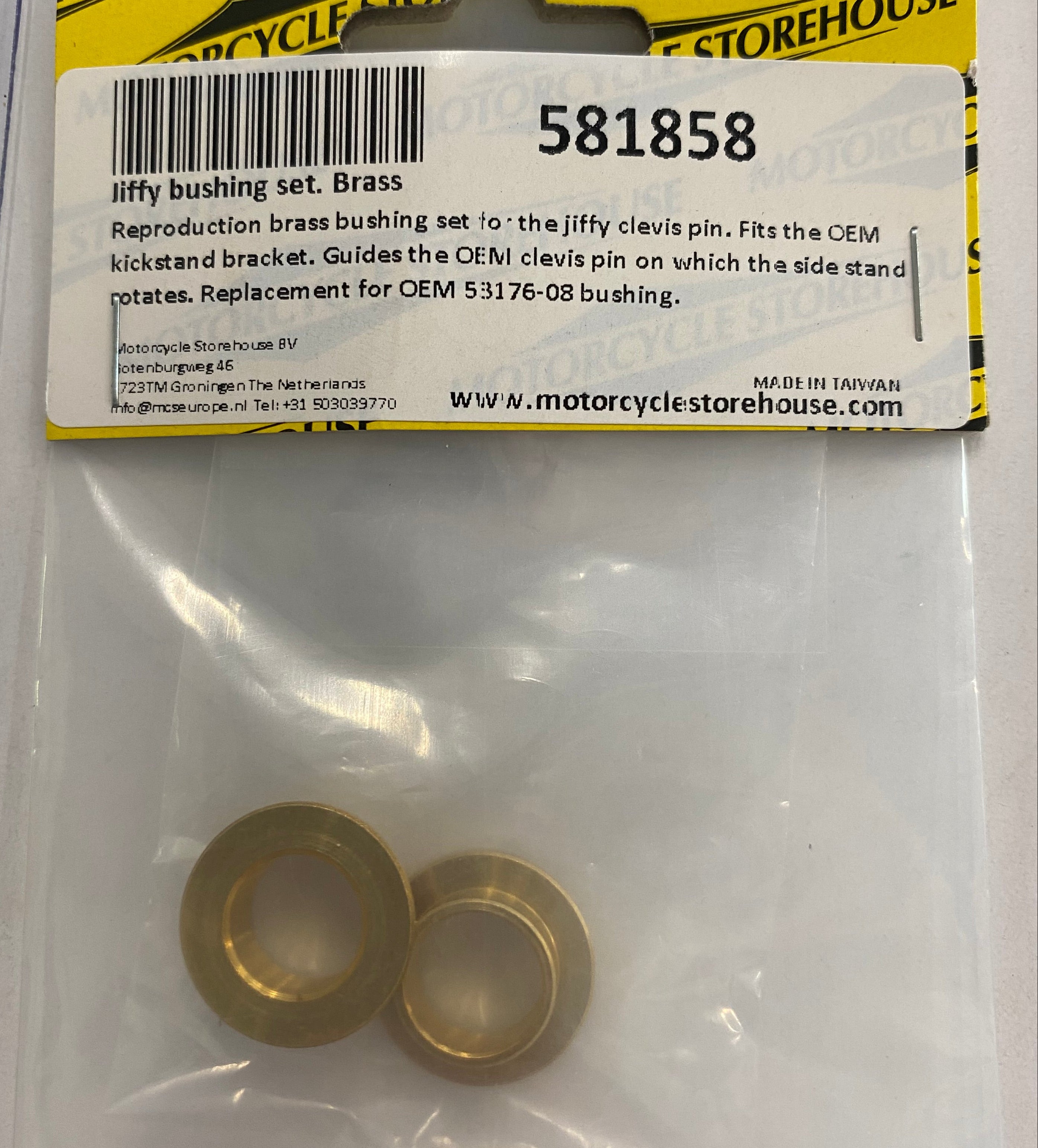 Jeu de 2 bagues bronze axe béquille Harley Davidson REF OEM 53176-08