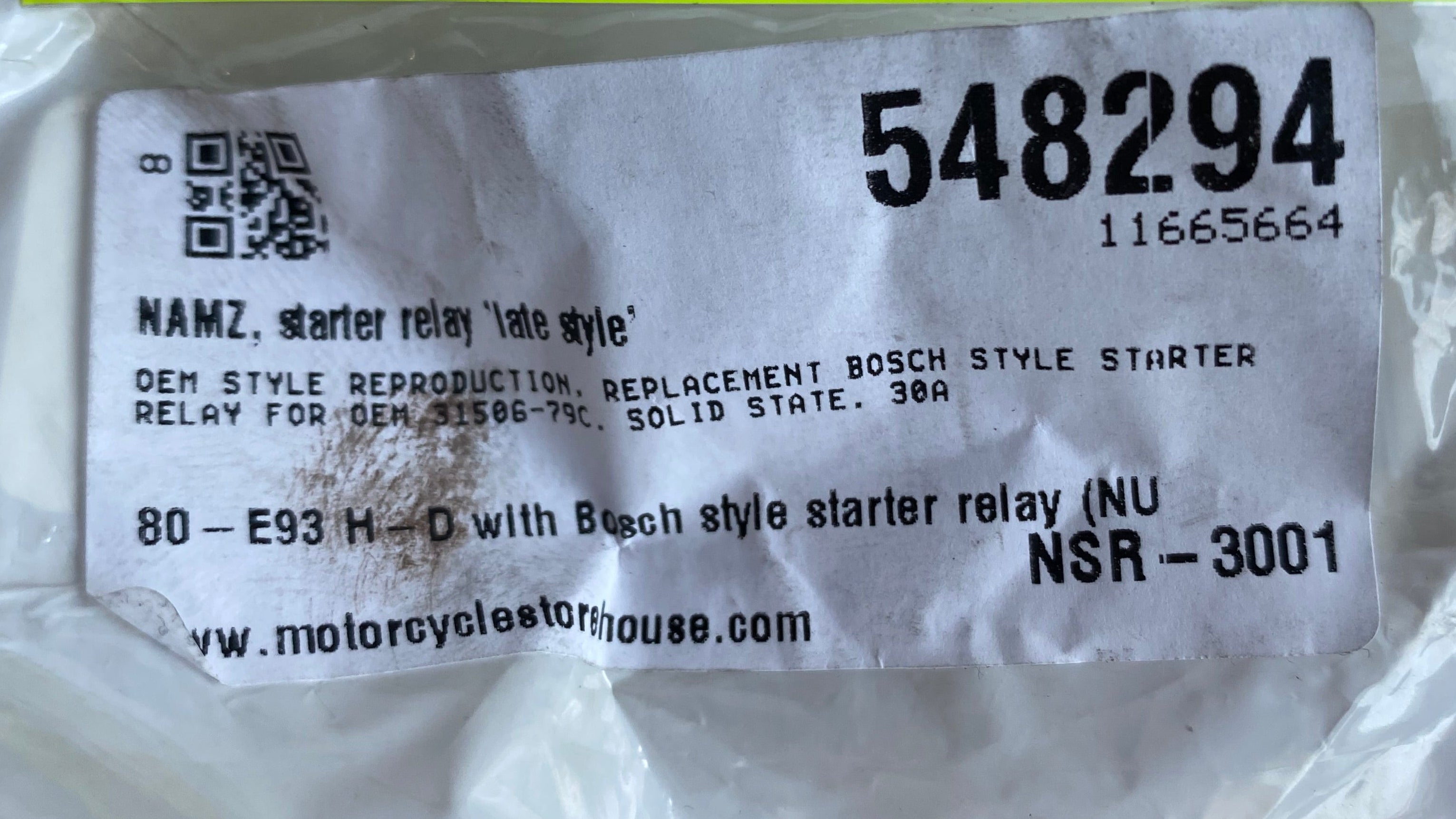 Relais démarreur 30A Harley Davidson REF OEM 31506-79C