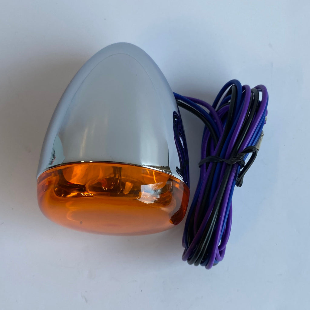 Clignotant avant ou arrière chromé Bullet 2 fonctions Harley Davidson REF Drag 8887A