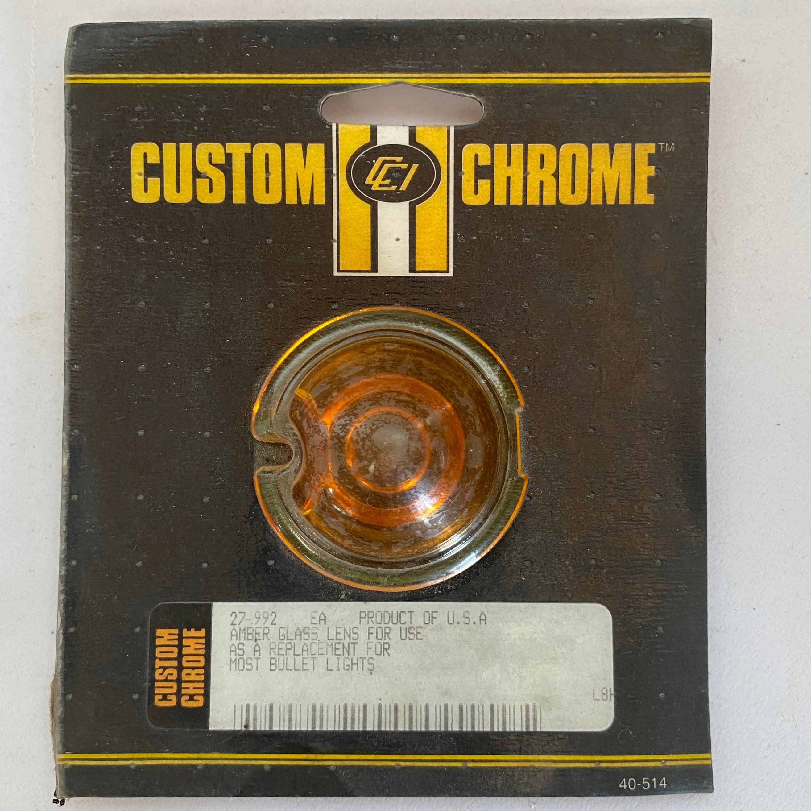 Orange glass cabochon for indicators REF CC: 27-992