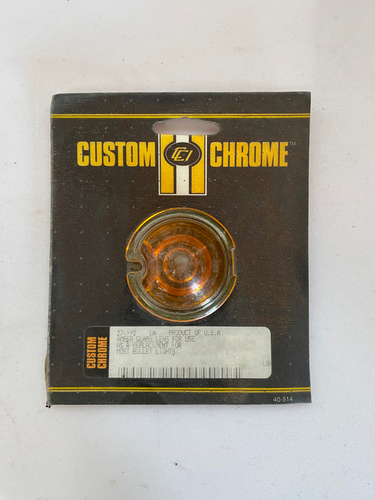 cabochon orange en verre pour clignotants REF CC : 27-992
