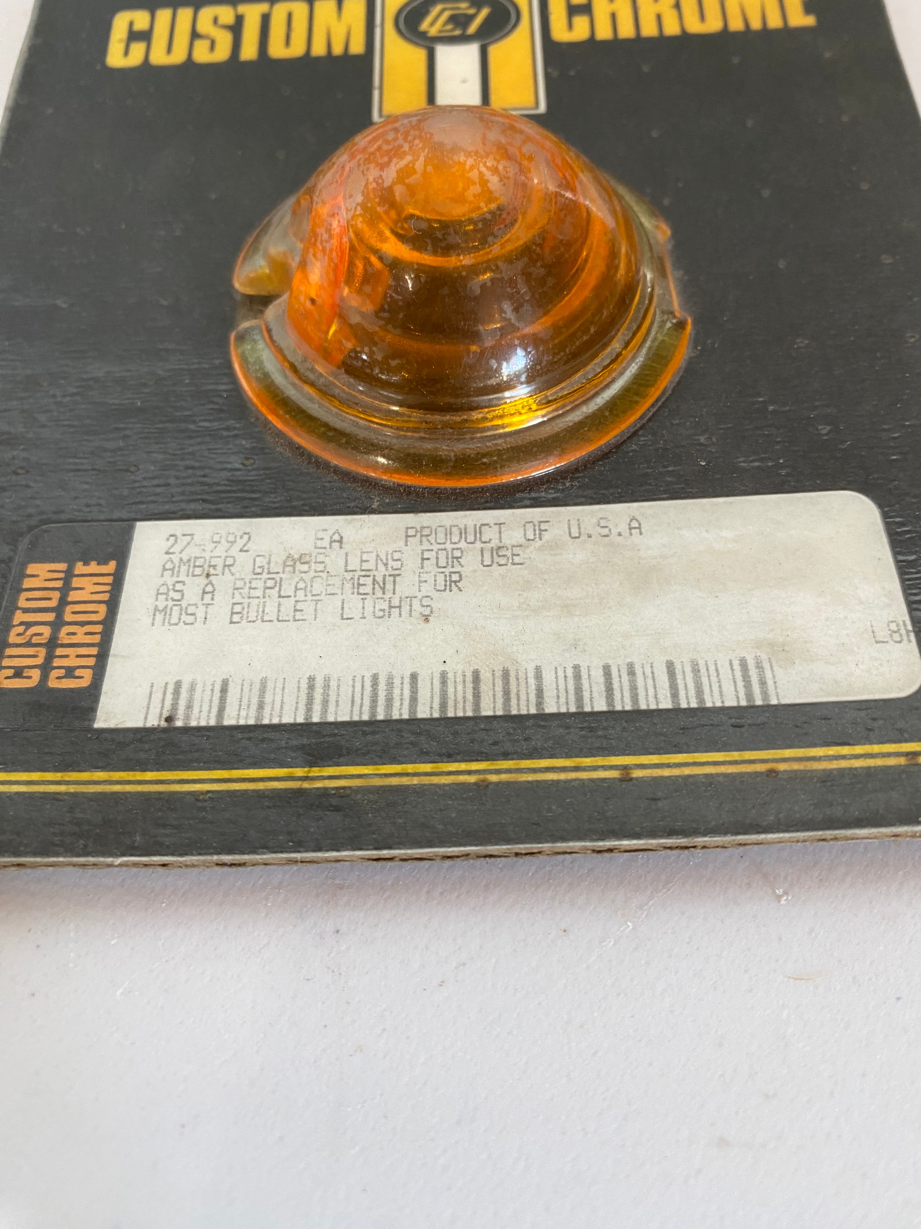 Orange glass cabochon for indicators REF CC: 27-992