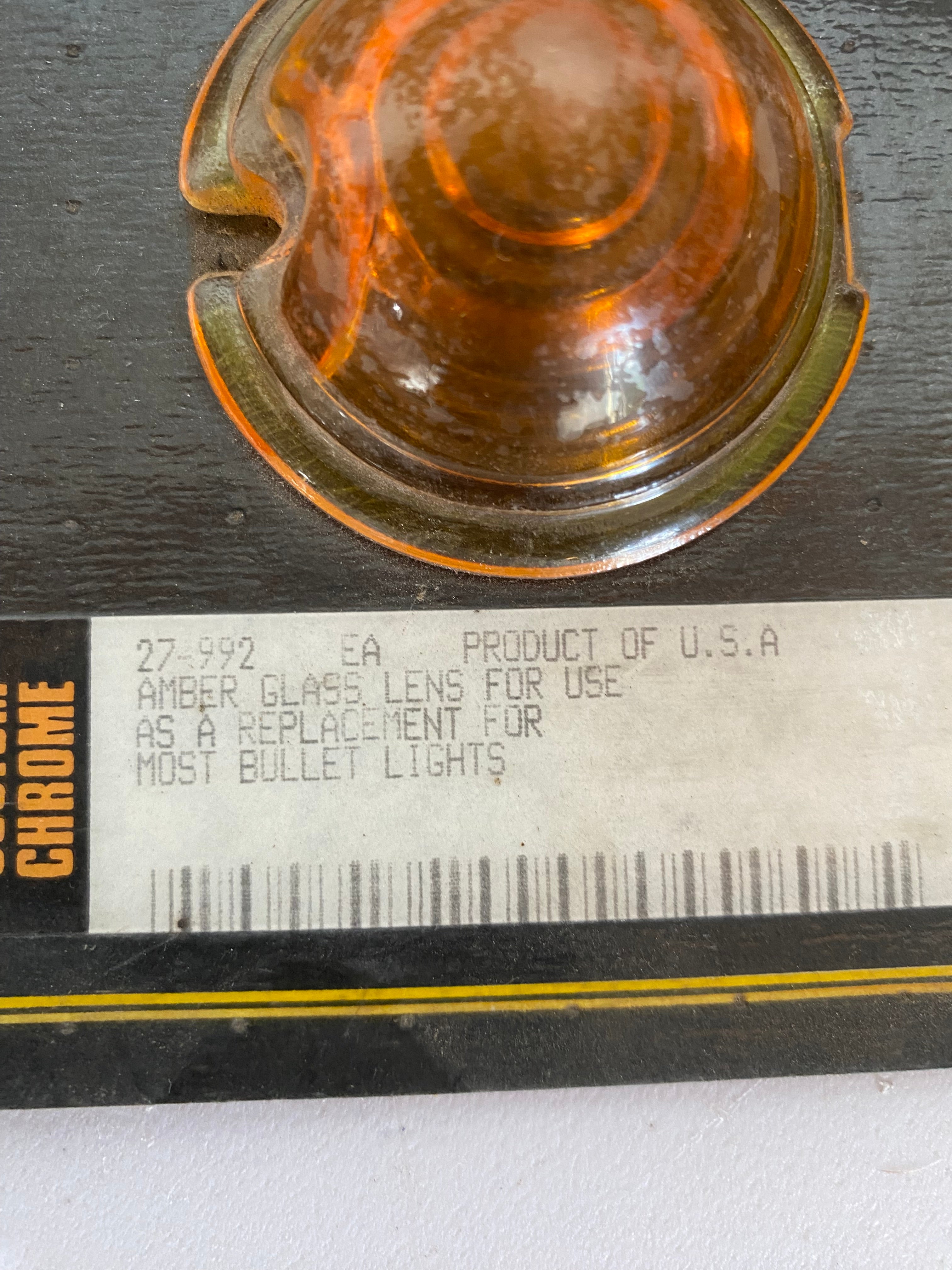 Orange glass cabochon for indicators REF CC: 27-992
