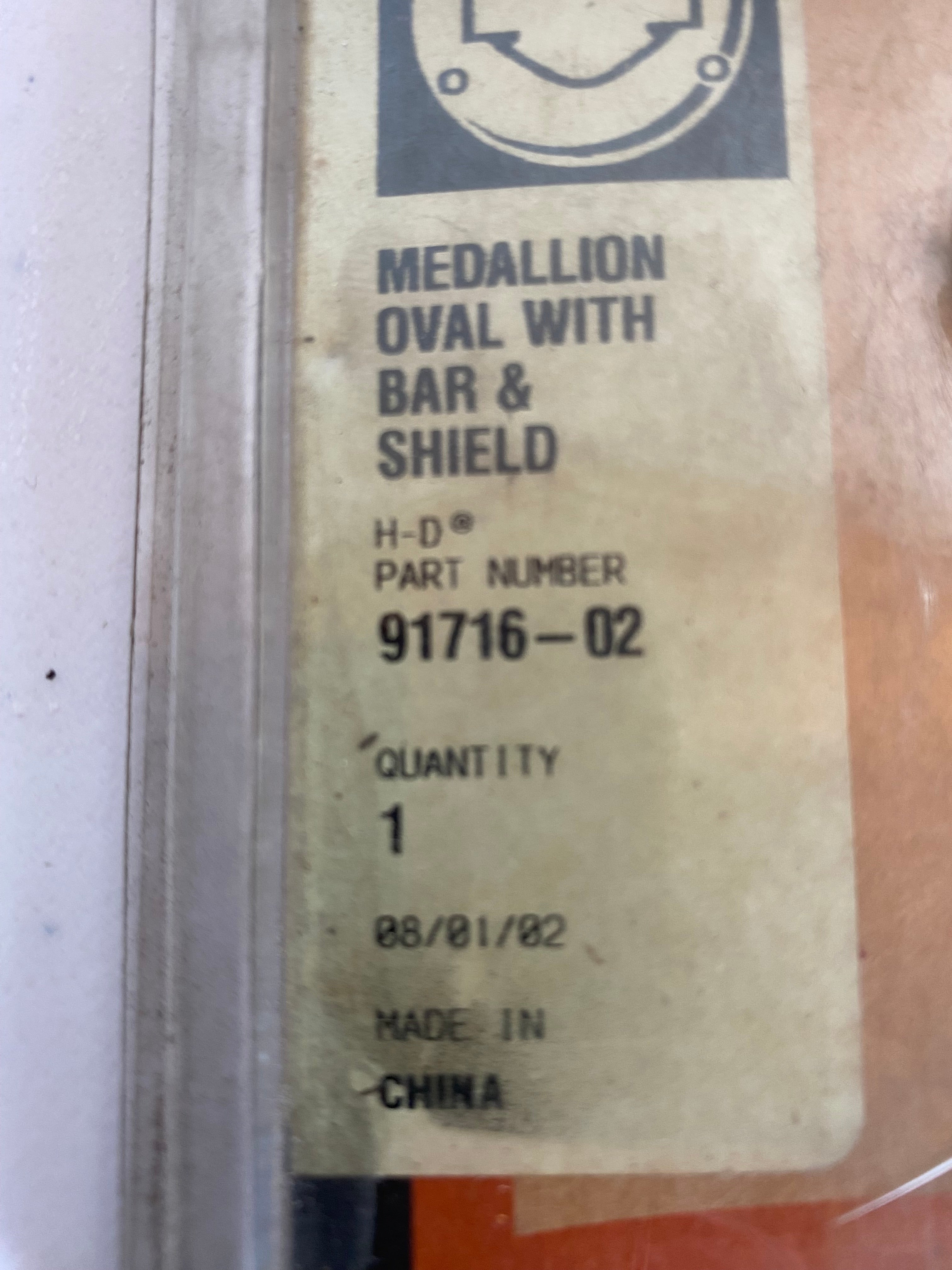 Médaillon décoratif Harley Davidson REF OEM : 91716-02