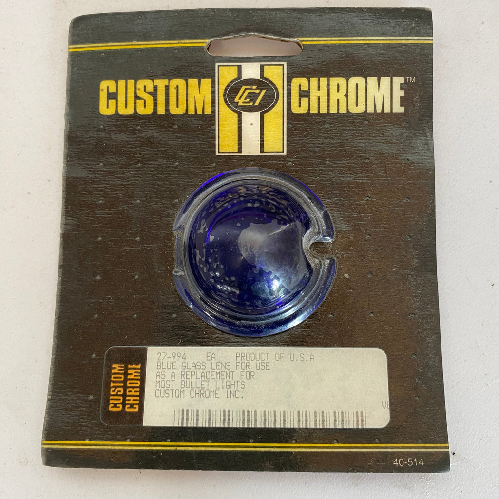 Harley Davidson Blue Glass Flashing Cabochon REF CC: 27-994