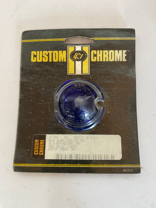 Cabochon clignotant bleu en verre Harley Davidson REF CC : 27-994