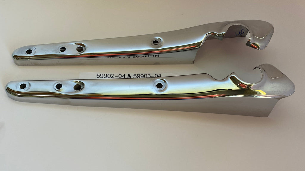Jeu de sabres chromés Sportster Harley Davidson REF OEM 59902-04 & 59903-04