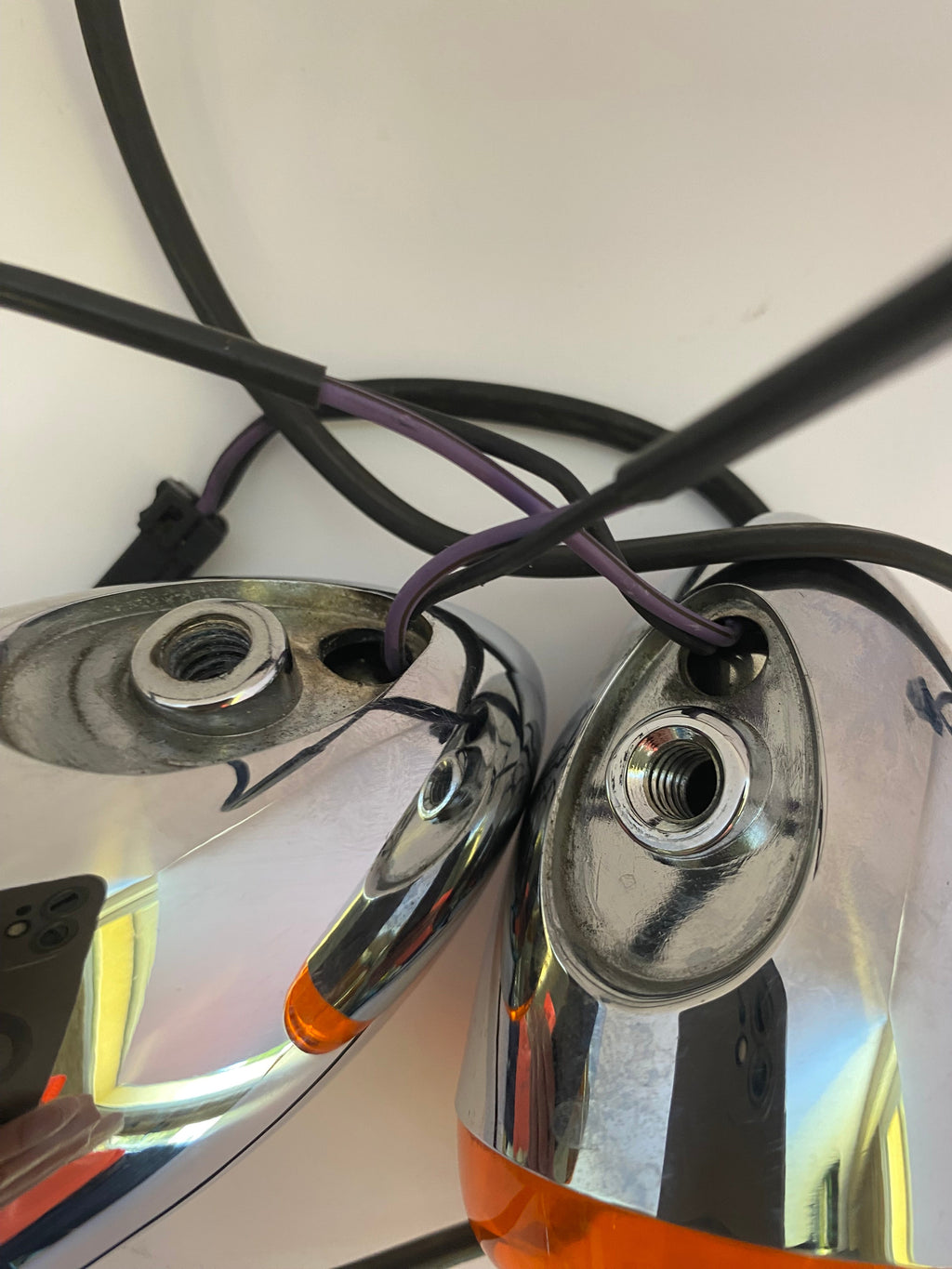 Jeu de 2 clignotants chromés arrière Harley Davidson REF OEM 68978-00