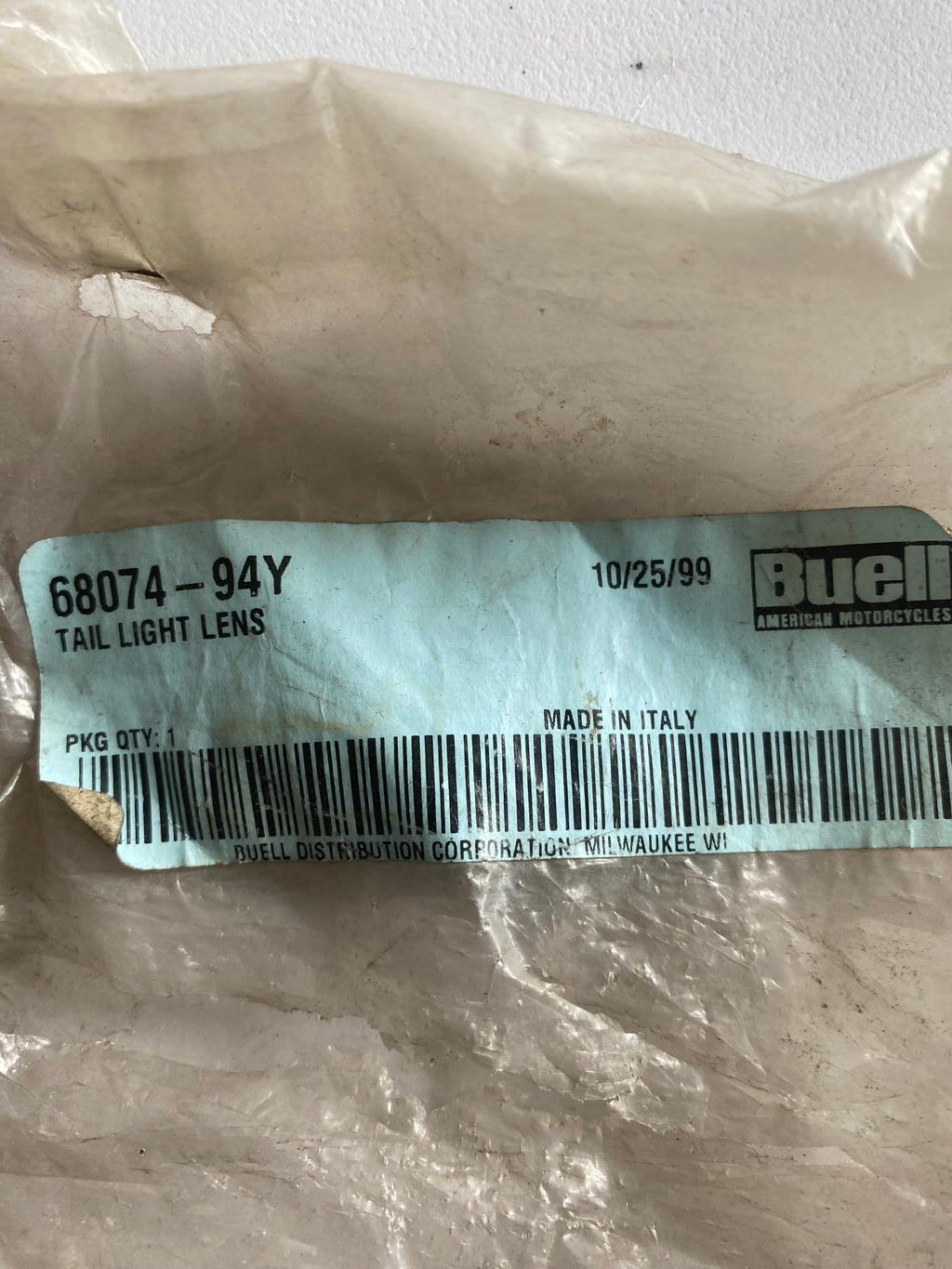 BUELL red tail light lens REF OEM: 68074-94Y