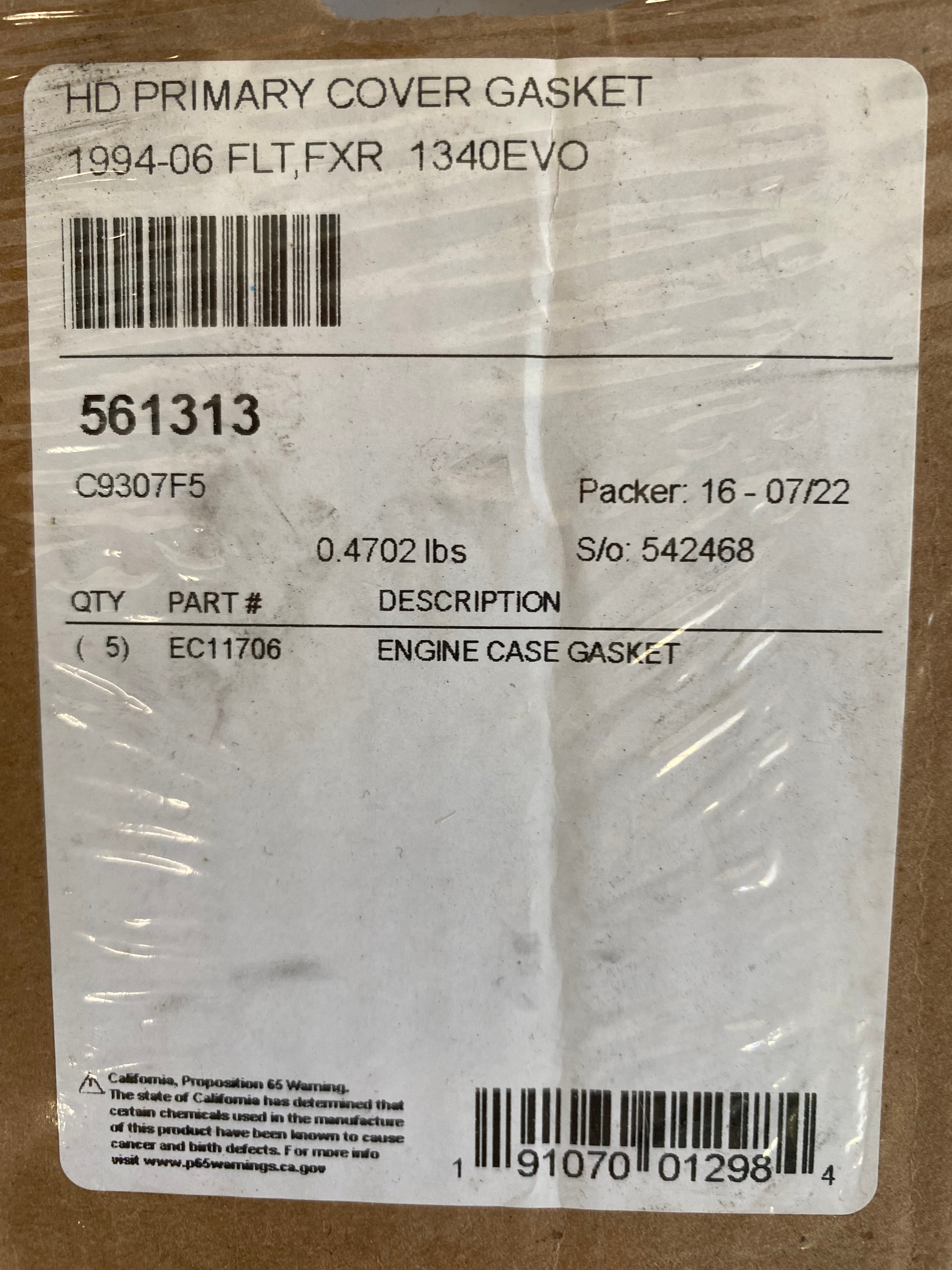 Joint carter primaire Cométic Touring Harley Davidson REF OEM 34901-94C