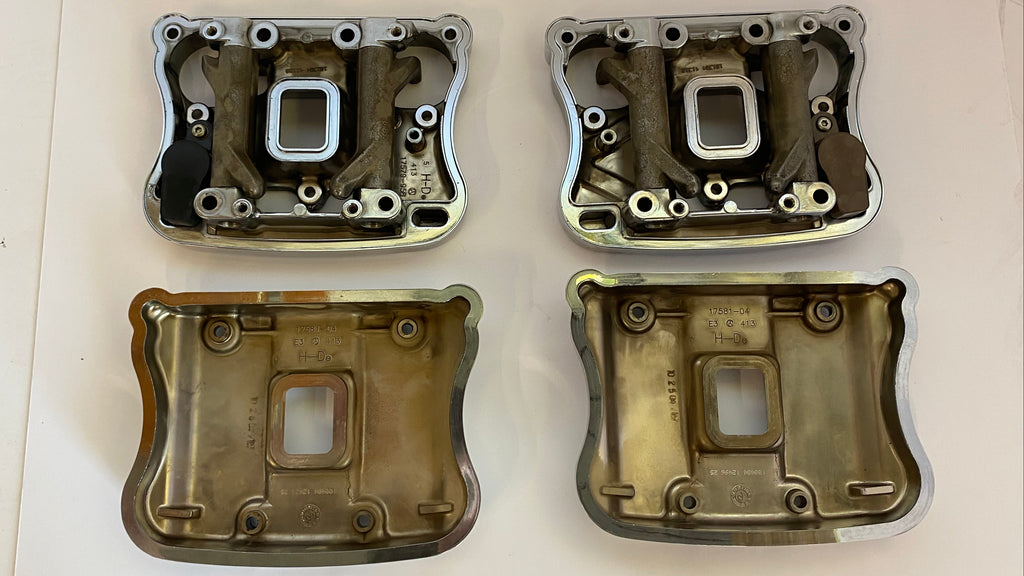 Jeu de caches culbuteurs chromés Sportster Harley Davidson REF OEM 17551-04 & 17537-96C
