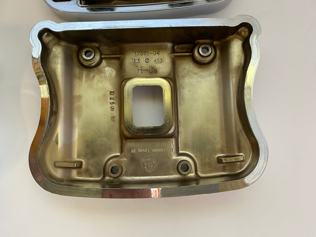 Jeu de caches culbuteurs chromés Sportster Harley Davidson REF OEM 17551-04 & 17537-96C