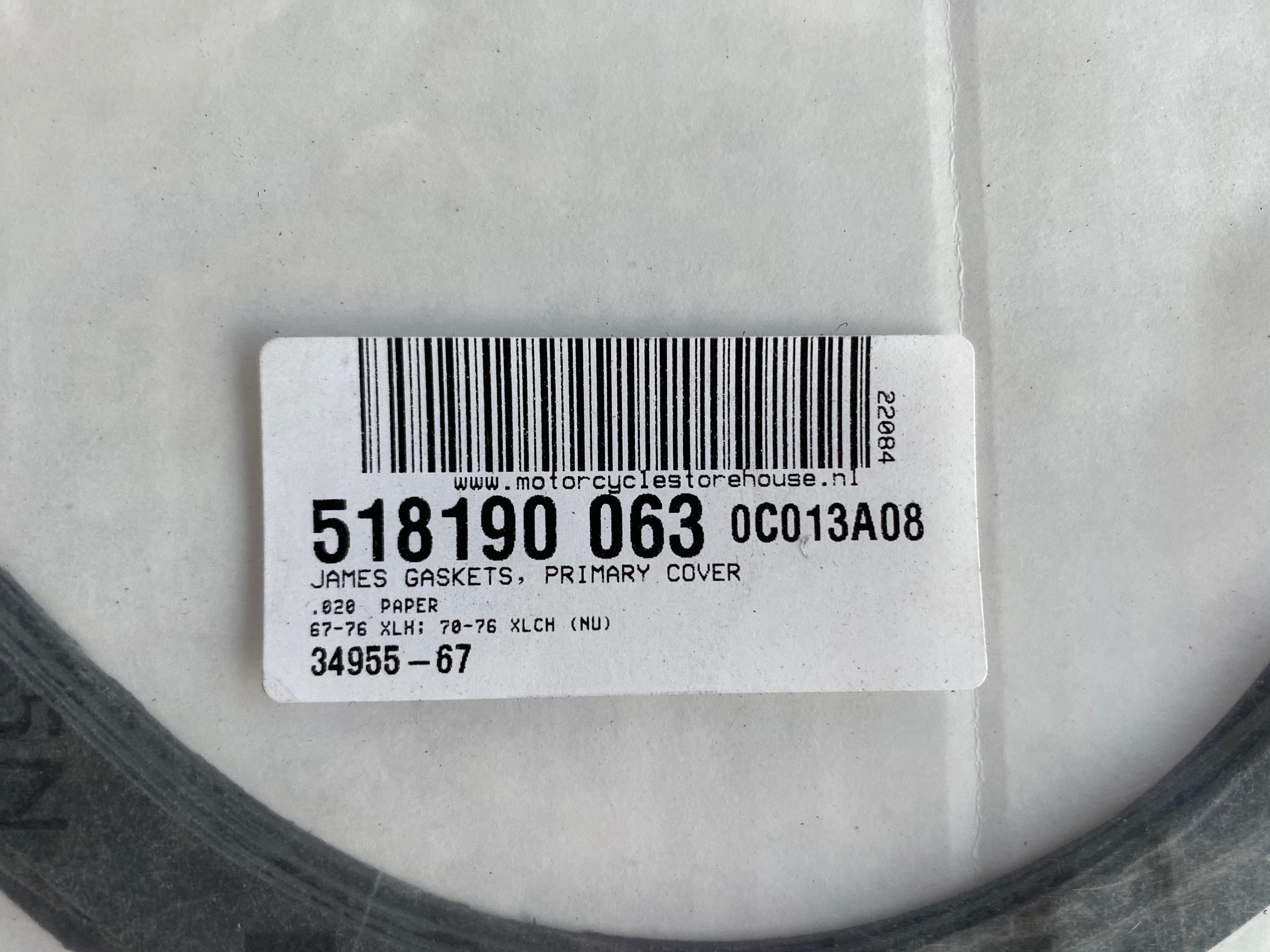 Joint carter primaire James Sportster ironhead Harley Davidson REF OEM 34955-67