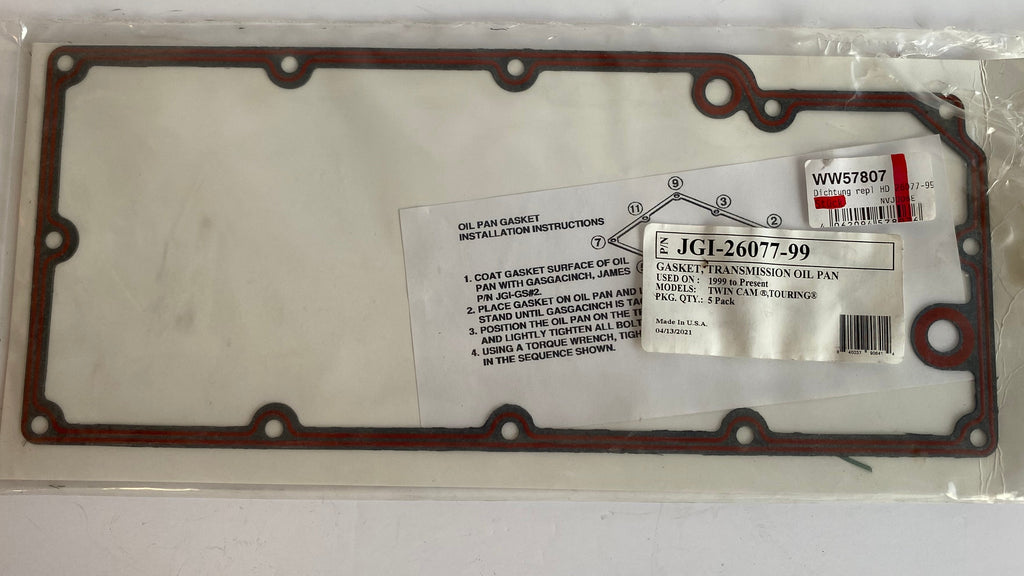 Joint réservoir d'huile James Twin Cam Touring Harley Davidson REF OEM 26077-99