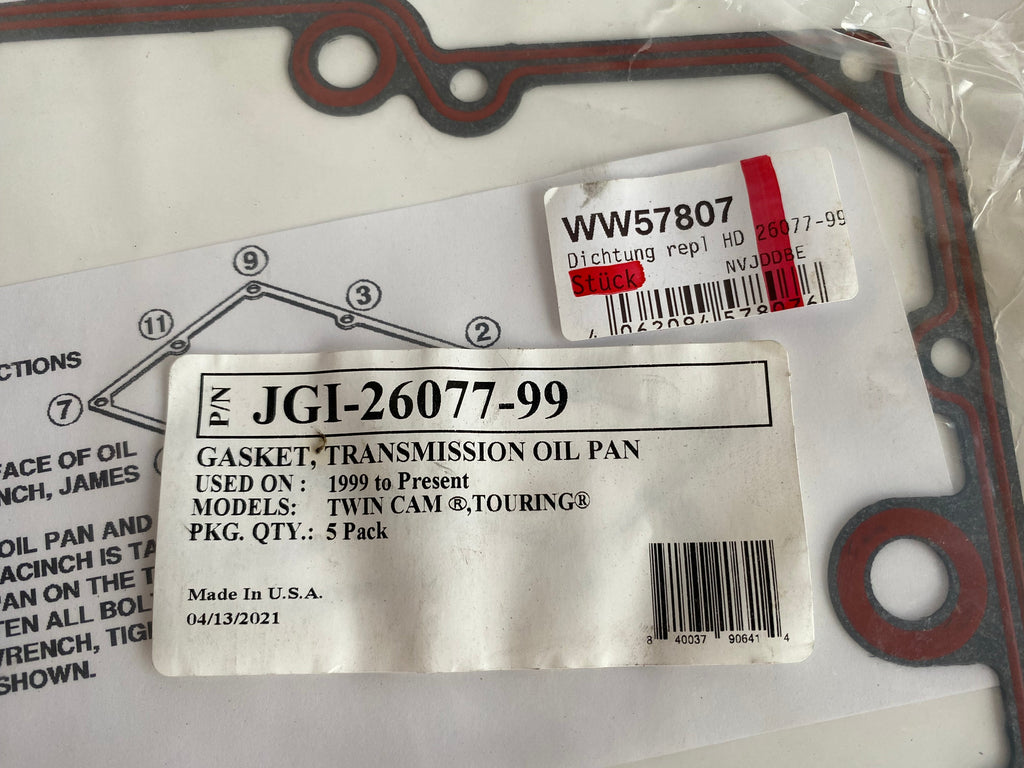 Joint réservoir d'huile James Twin Cam Touring Harley Davidson REF OEM 26077-99