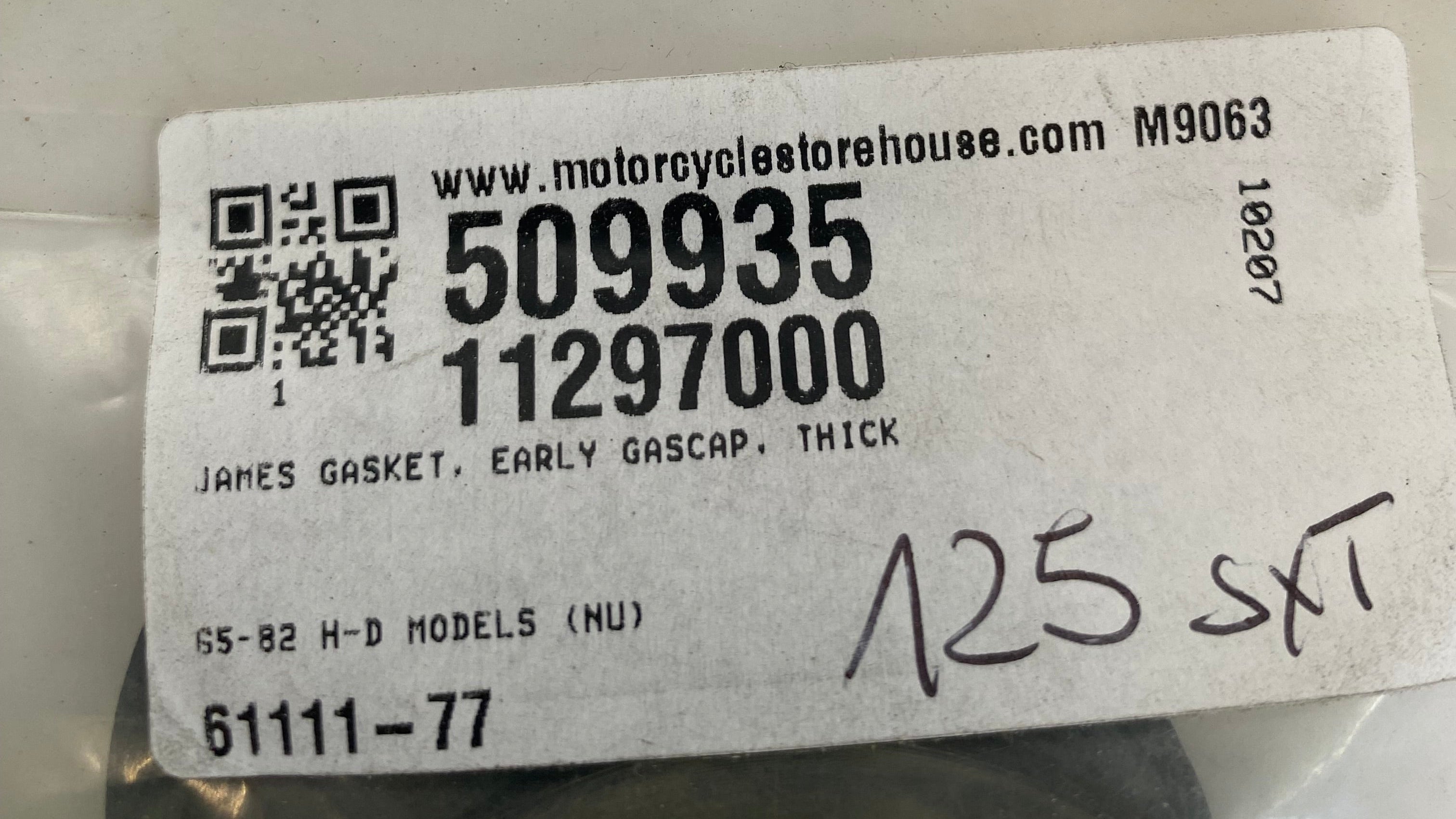 Joint bouchon à carburant de réservoir essence Harley Davidson REF OEM 61111-77