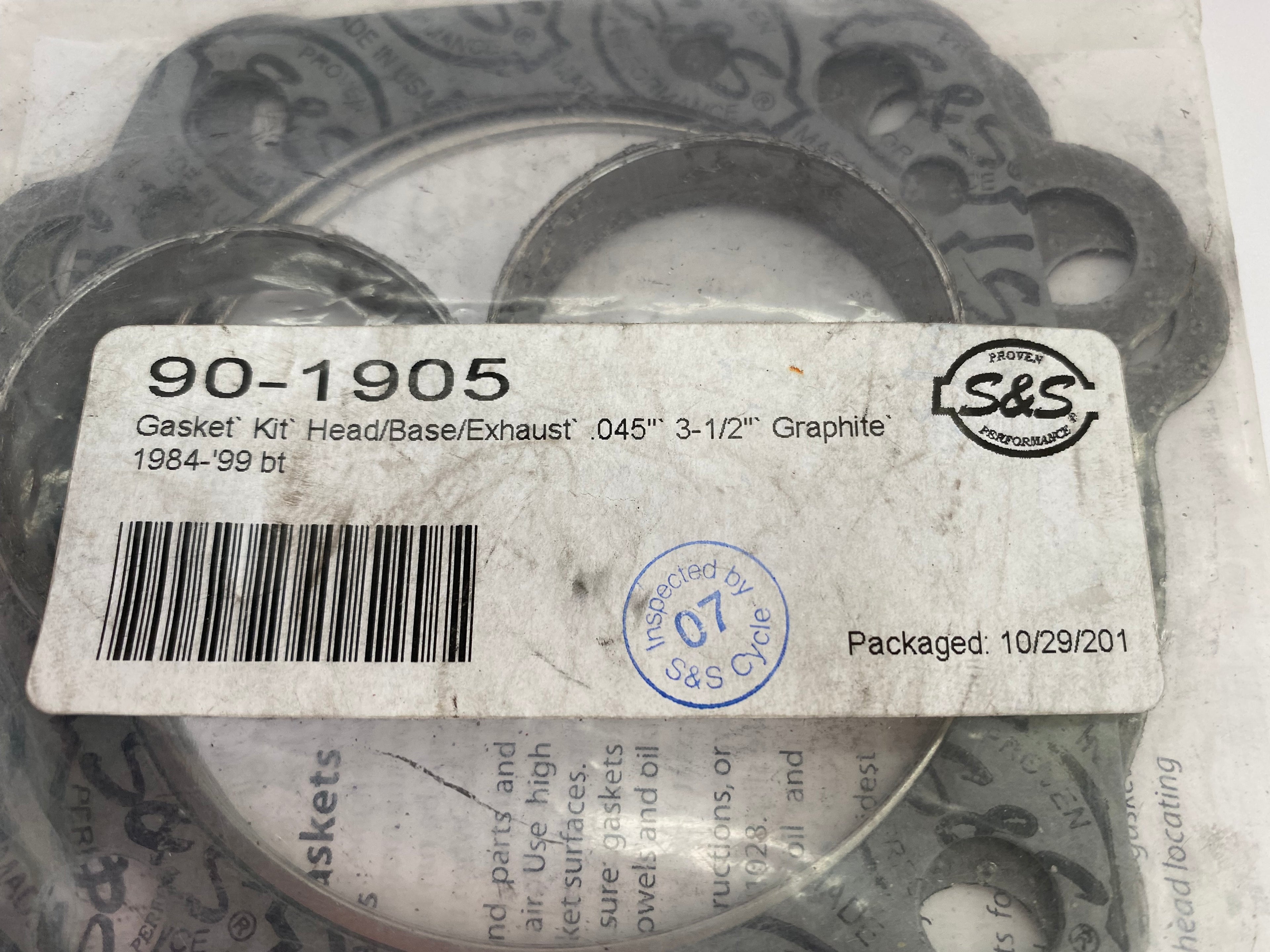 Pochette de joints cylindres culasses 3-1/2  S&S evo 1340 Harley Davidson REF S&S 90-1905