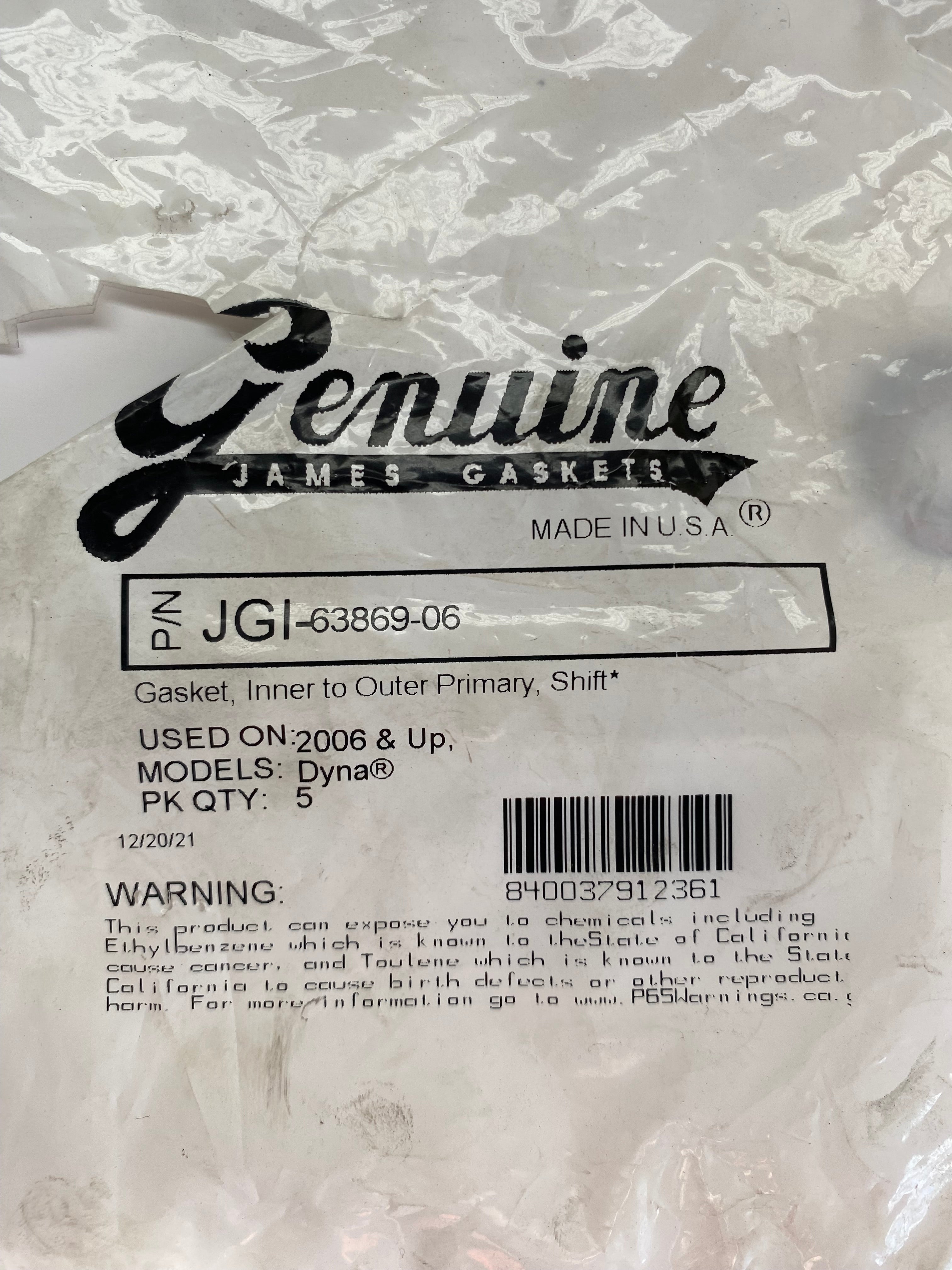 Joint axe sélecteur de vitesses transmission primaire Harley Davidson REF OEM 63869-06