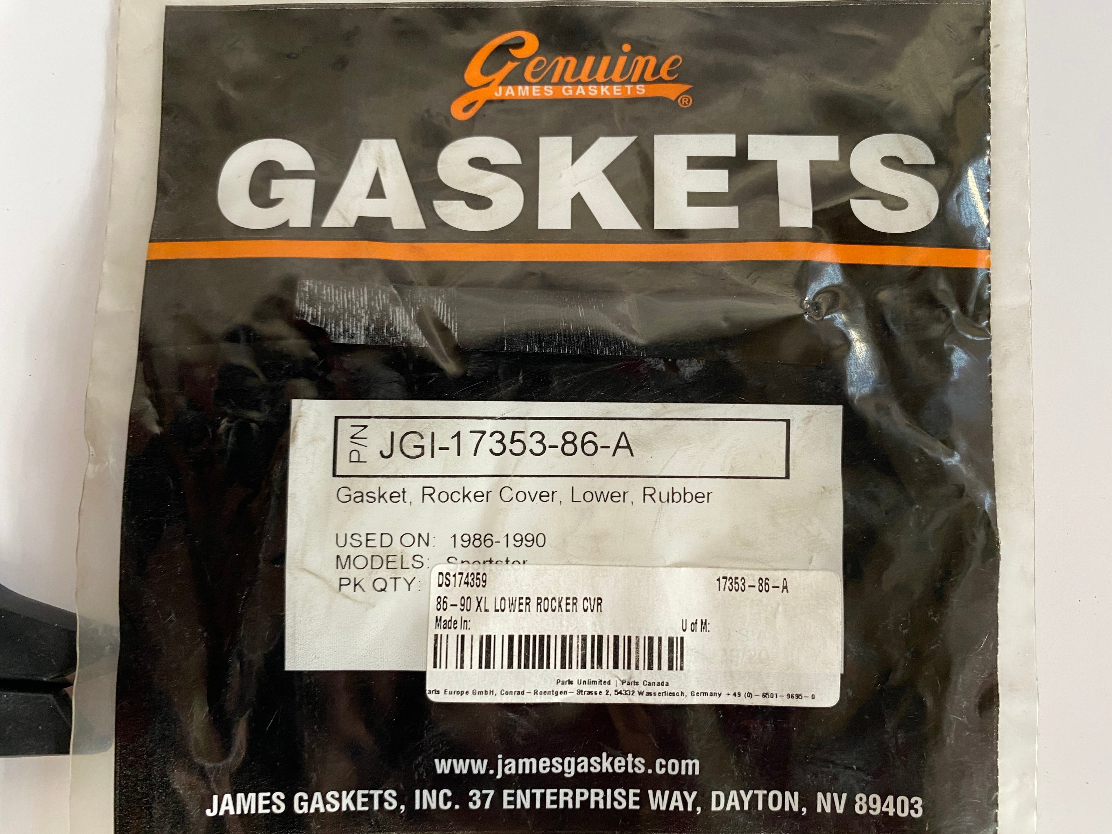 Joint cache culbuteur inférieur Sportster Harley Davidson REF OEM 17353-86A