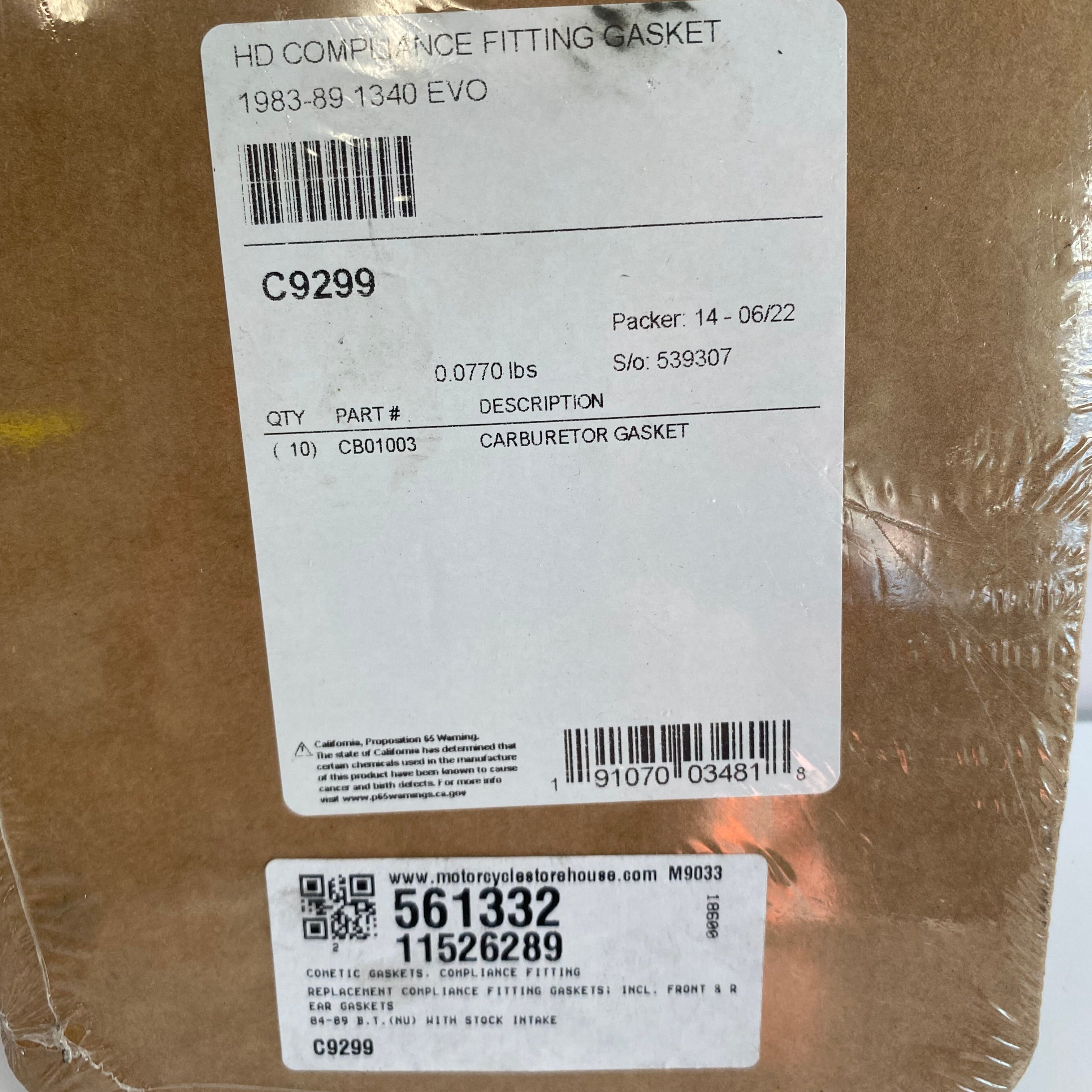 Joint pipe admission Big Twin 84-89 Harley Davidson REF OEM 29242-83