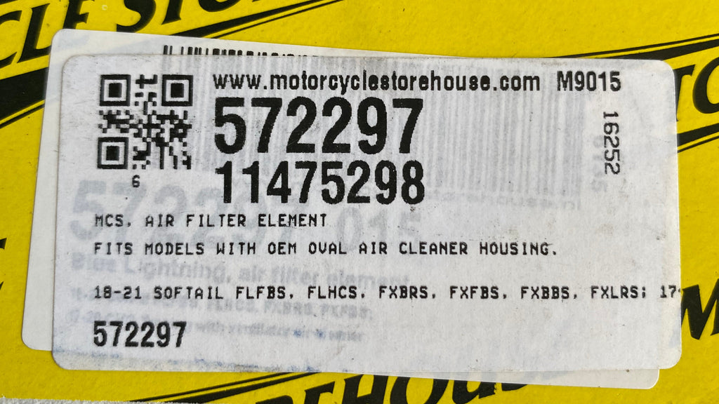 Filtre à air origine Softail & Touring M8 CVO Harley Davidson REF OEM 29400267