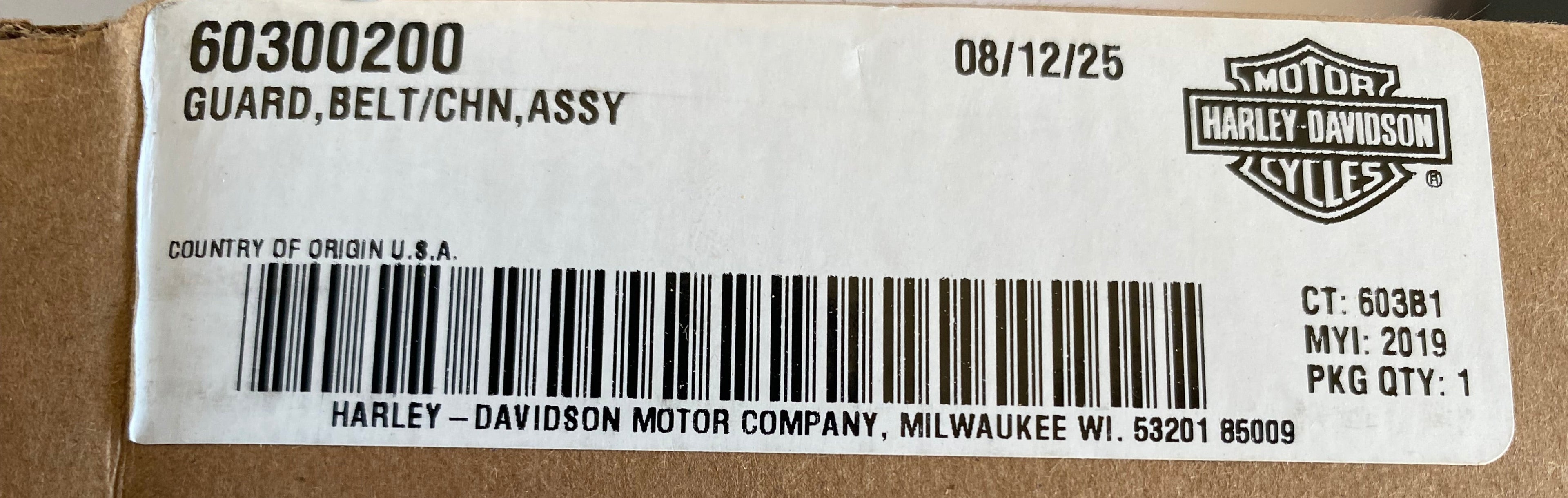 Harley Davidson Sportster secondary drive belt guard OEM REF 60300200