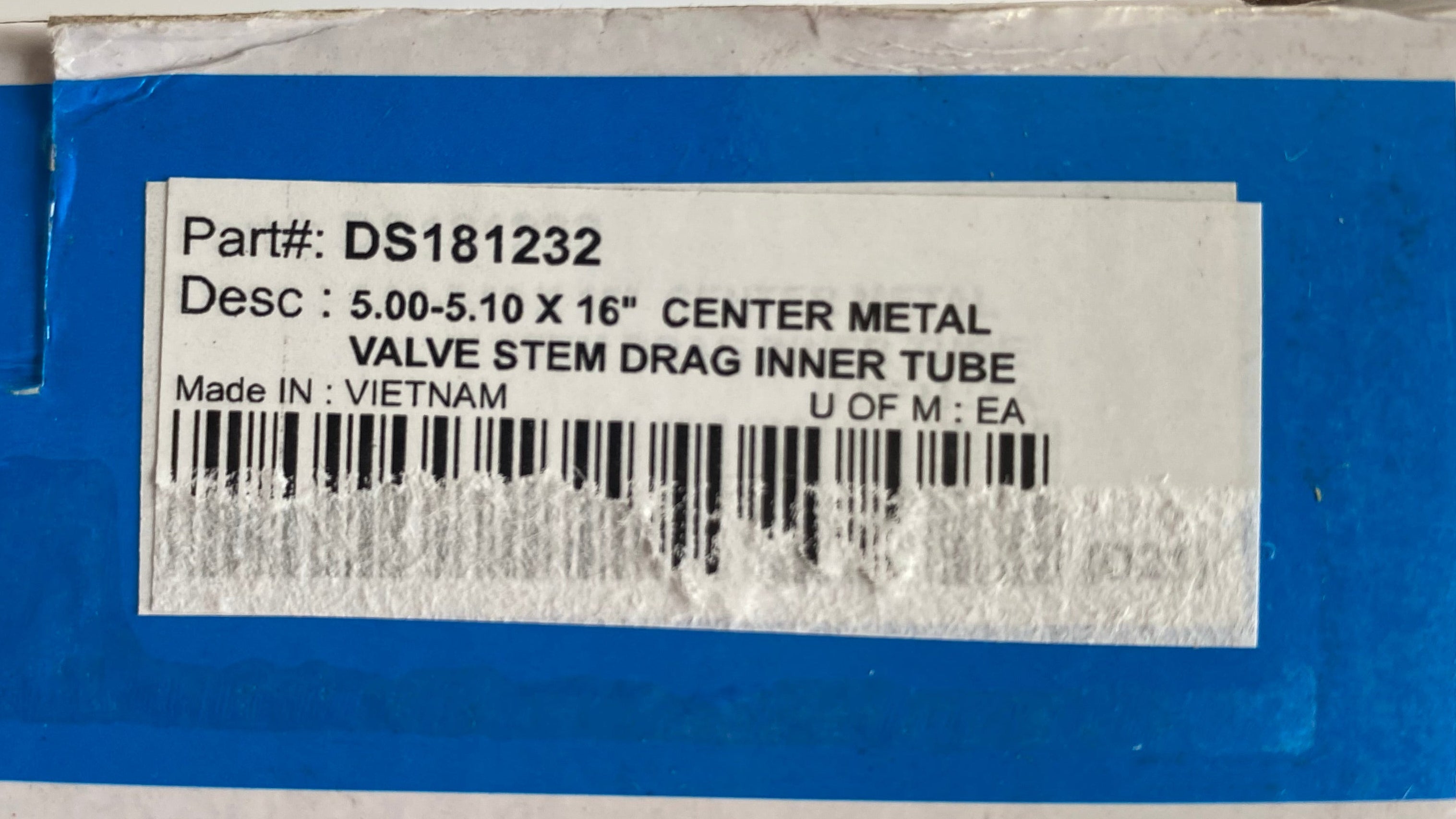 Chambre à air roue à rayons 5.00 x 16 pouces Harley Davidson REF Drag DS-181232