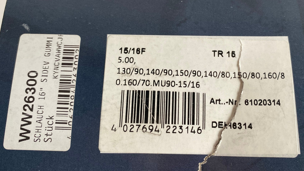 Chambre à air 5.00 x 16 pouces Heidenau Harley Davidson REF WW 26-300