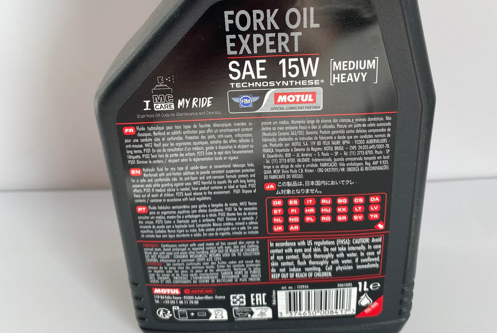 Huile de fourche 15W Motul Expert Harley Davidson REF MOTUL 112954