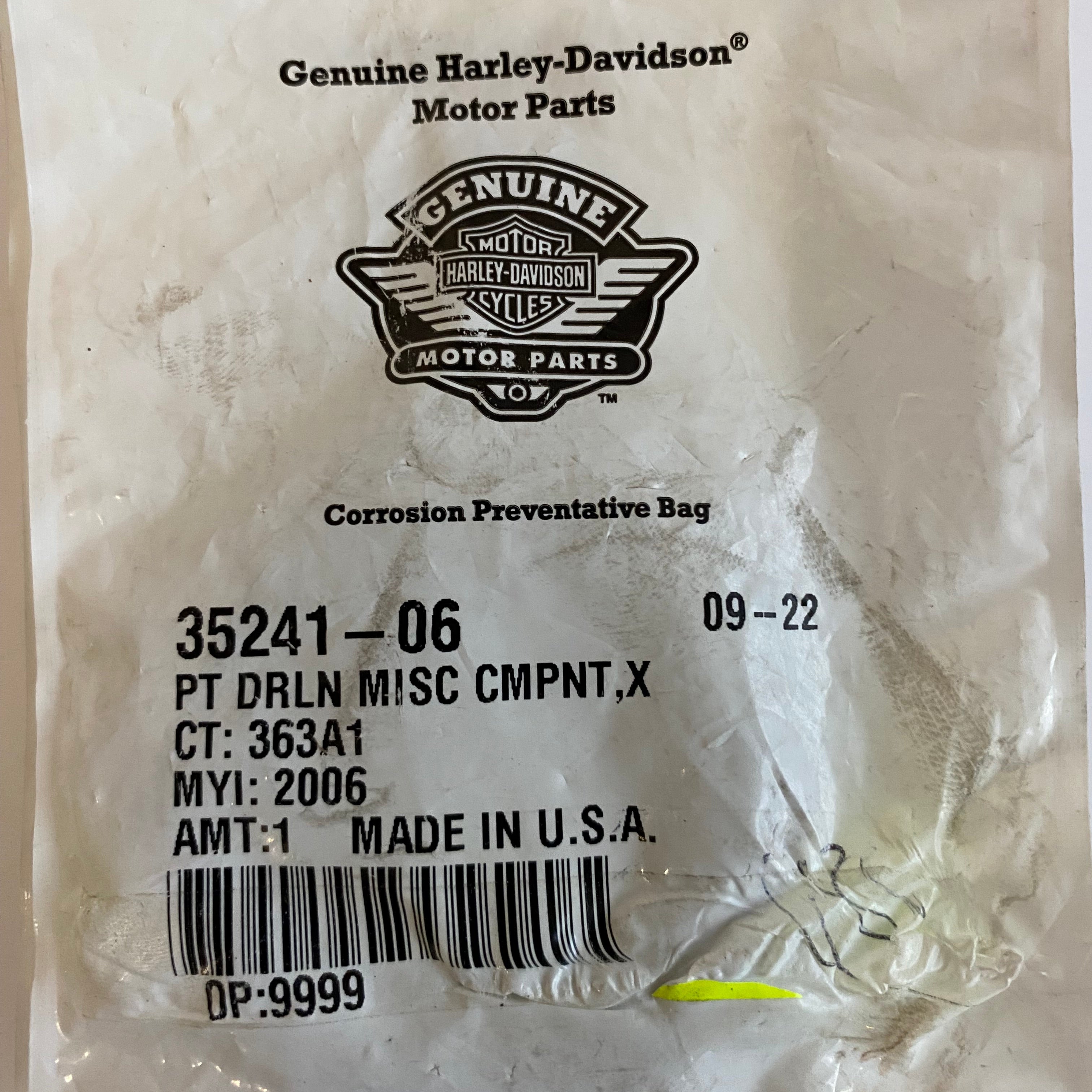 Ecrou de pignon sortie de boite à vitesses Harley Davidson REF OEM 35241-06