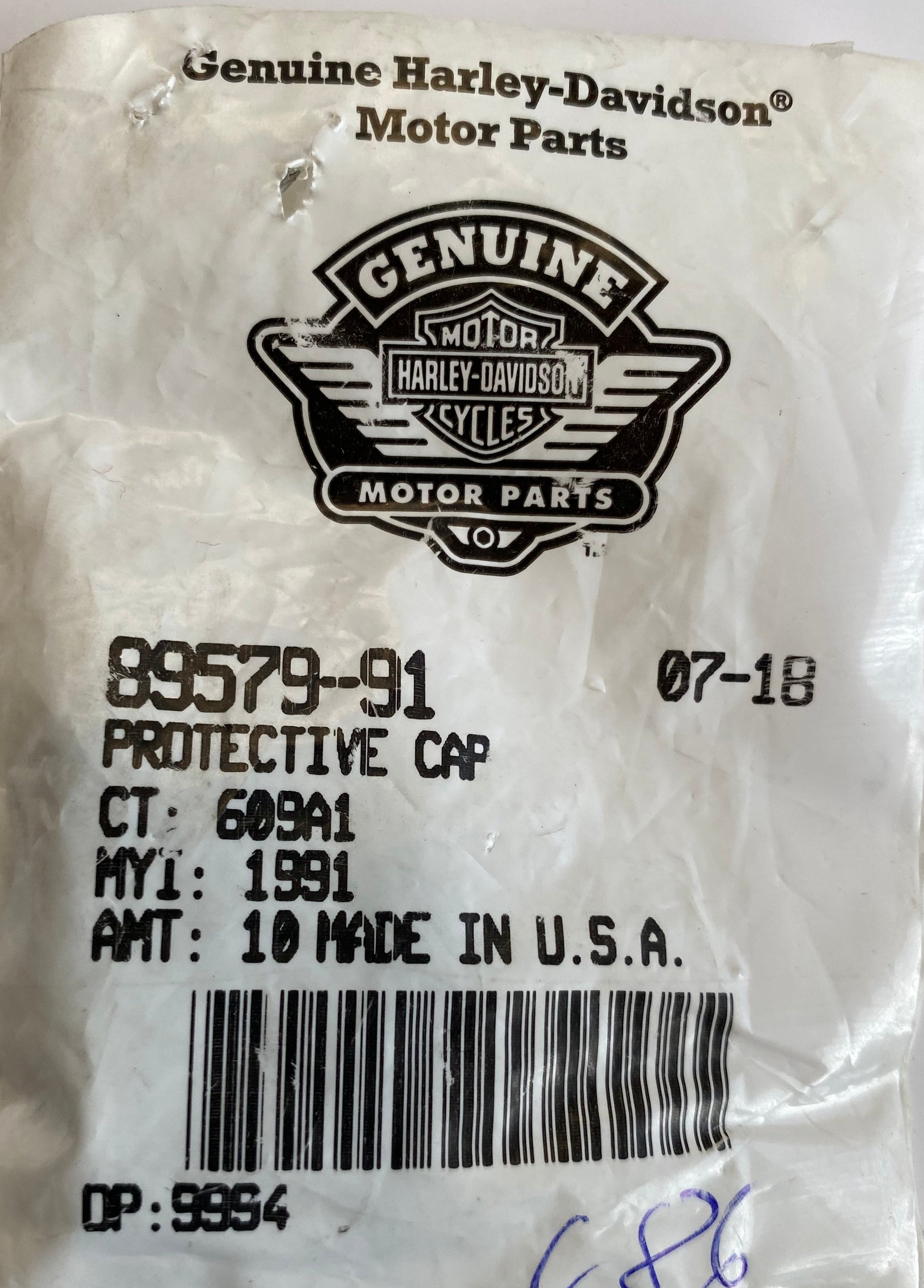 Bouchon protection vis 5/16 Klaxon, vis réservoir Harley Davidson REF OEM 89579-91