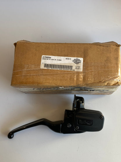 Harley Davidson Black Front Brake Lever and Master Cylinder OEM REF: 41700594