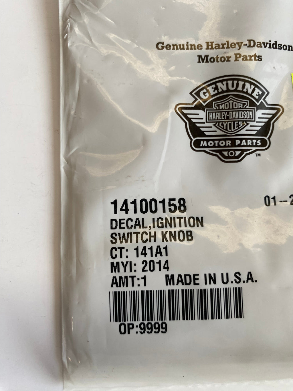 Insert decal contacteur à clé Touring Harley Davidson REF OEM 14100158