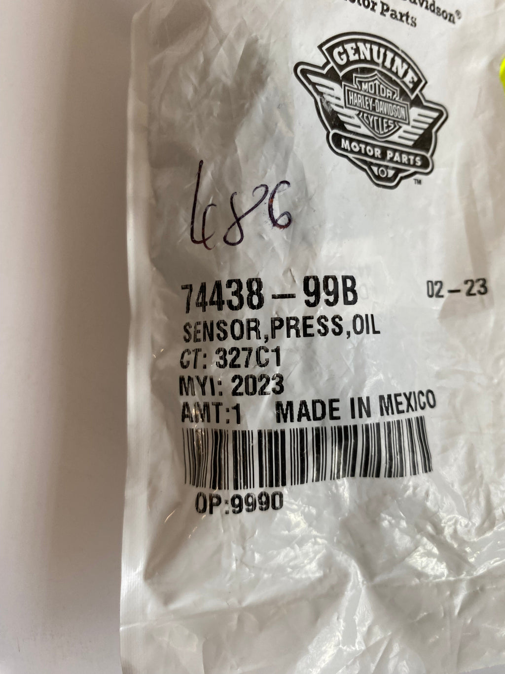 Contacteur de pression d'huile Touring Harley Davidson REF OEM 74438-99B