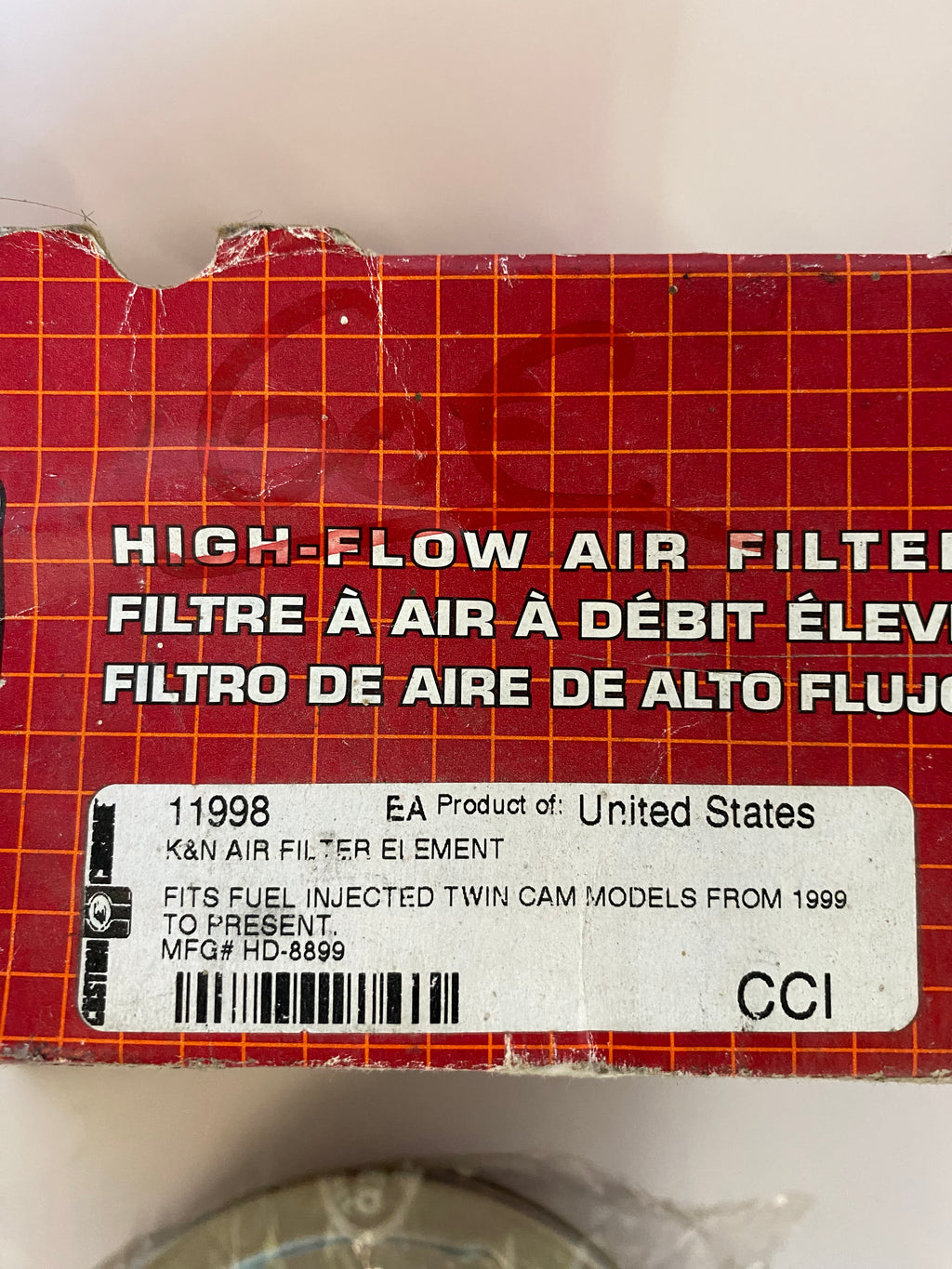 Filtre à air K&N Touring Magnetti Marelli Harley Davidson REF KN 8899
