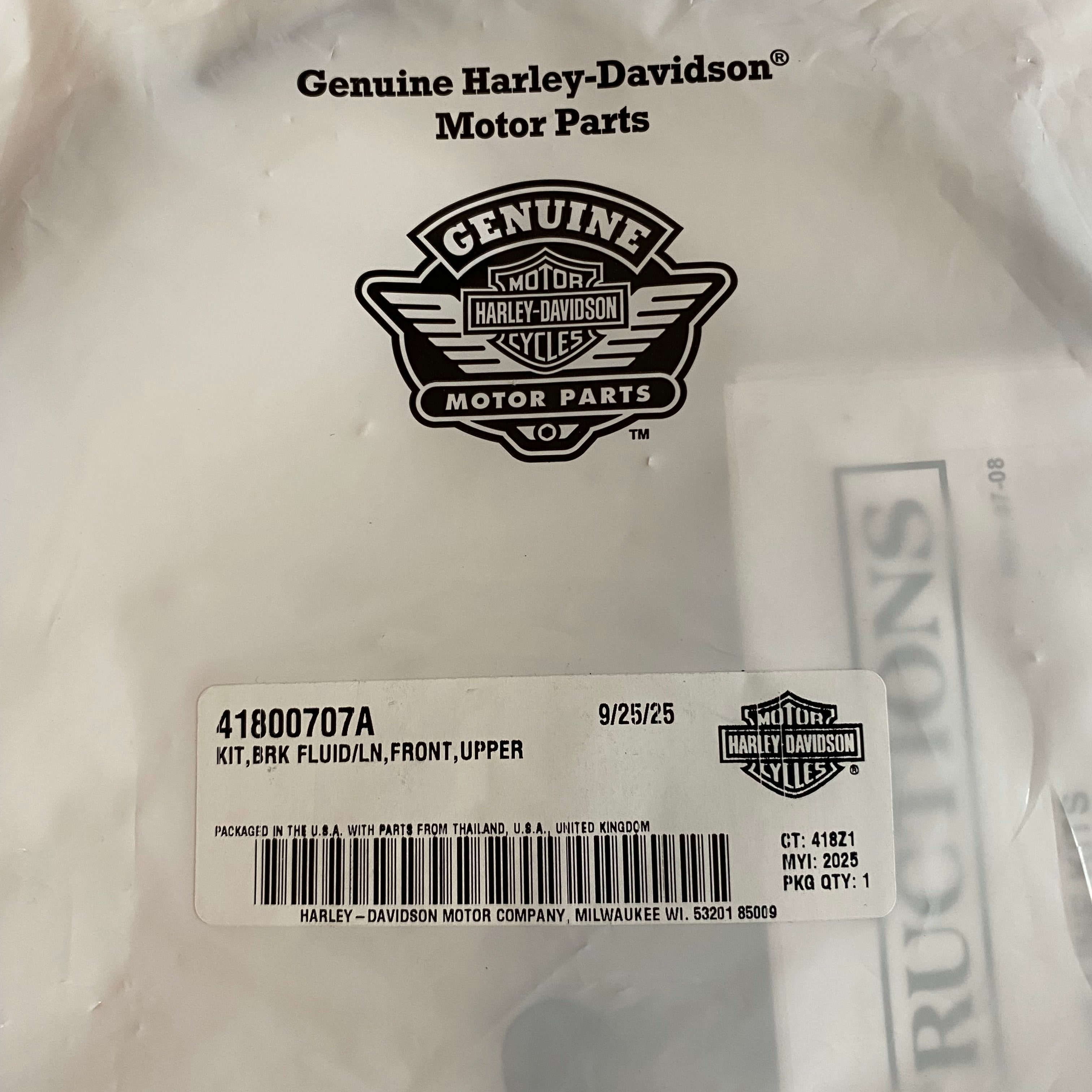 Durite de frein avant supérieur 59 cm Softail Harley Davidson REF OEM 41800707A