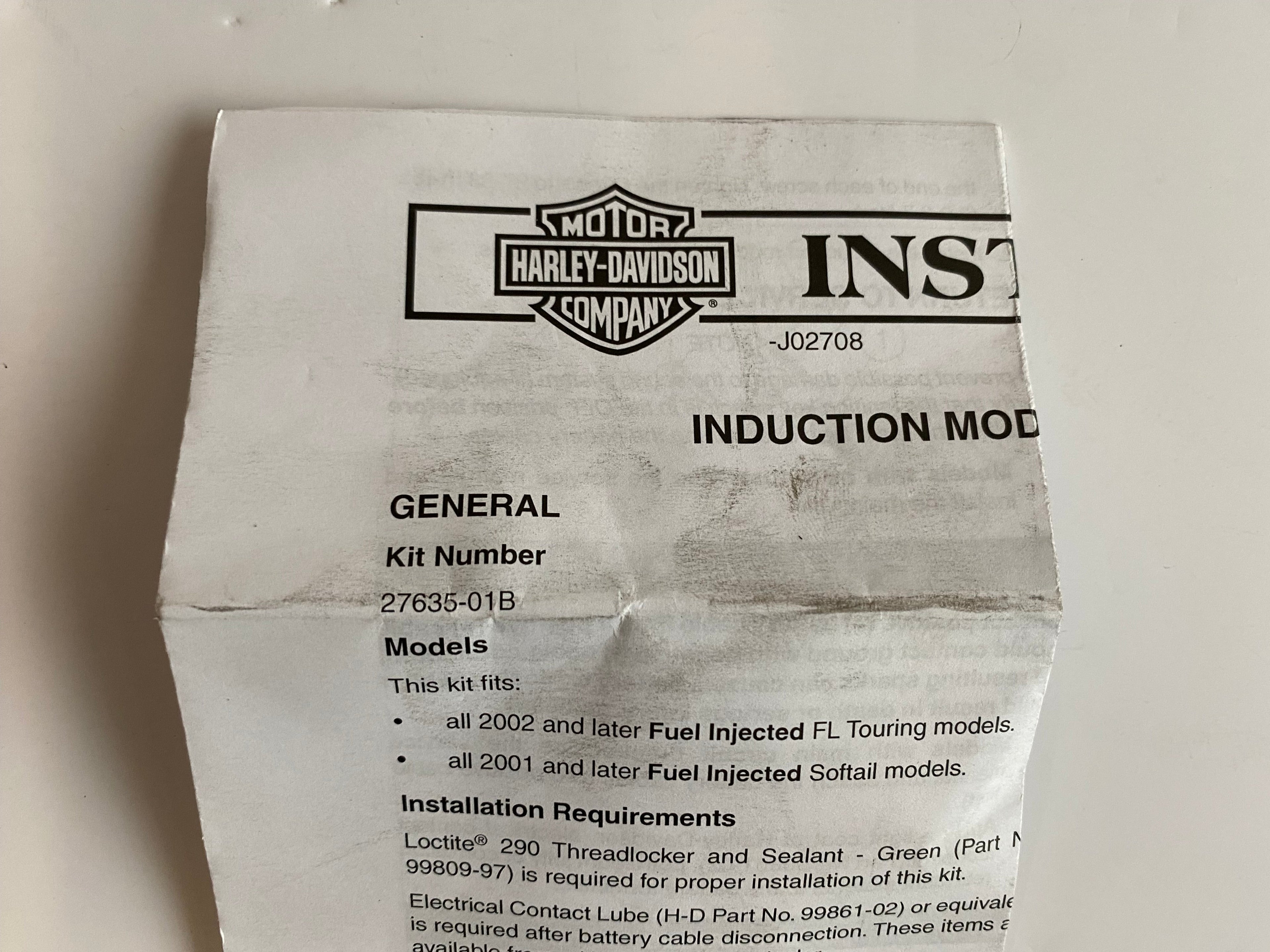 Kit de réparation corps injection Delphi Harley Davidson REF OEM 27635-01B